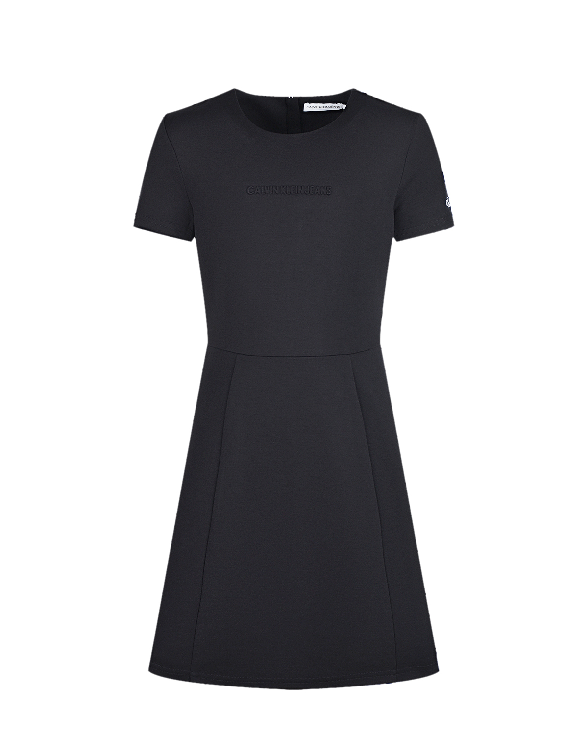 Черное платье с логотипом Calvin Klein детское, размер 176, цвет черный - фото 1
