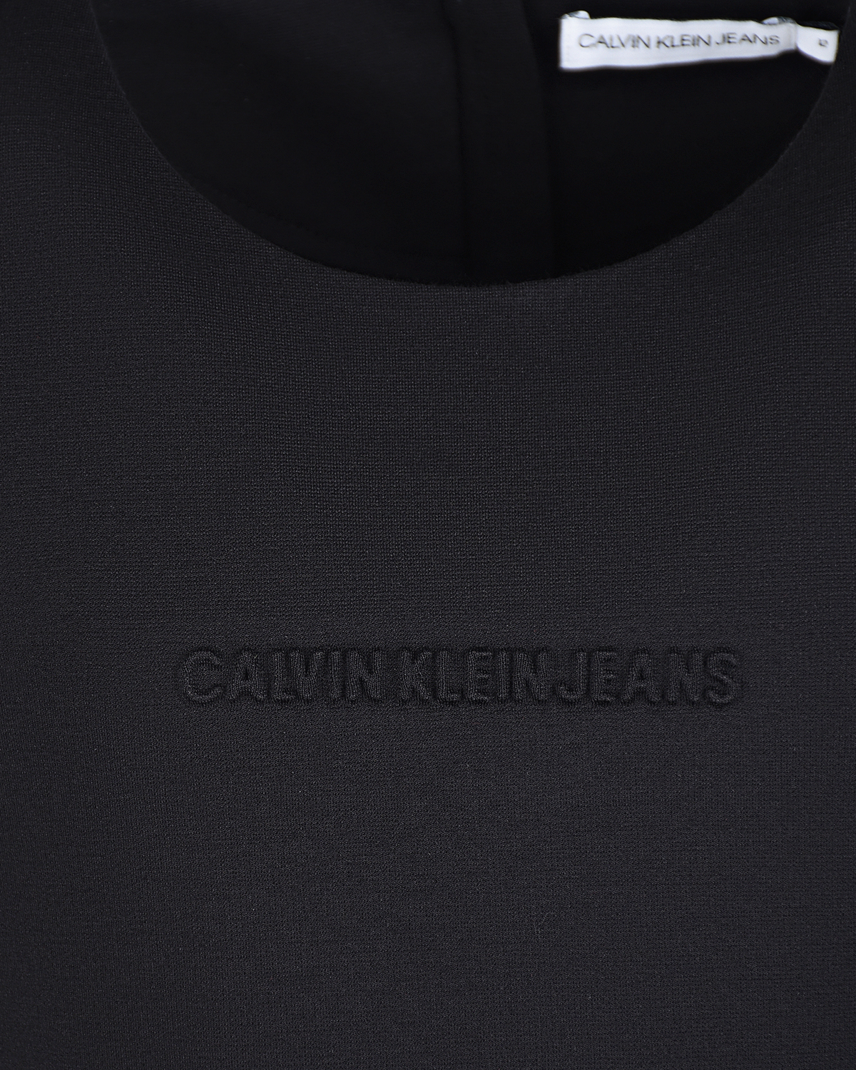 Черное платье с логотипом Calvin Klein детское, размер 176, цвет черный - фото 3