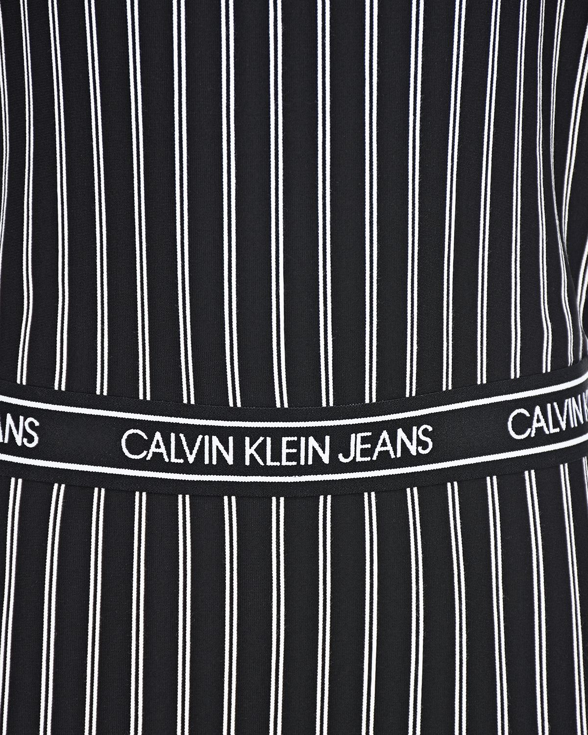 Черное платье в белую полоску Calvin Klein детское, размер 152, цвет нет цвета - фото 4