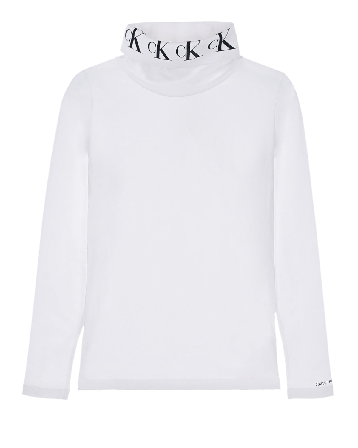 

Белая водолазка с логотипом на воротнике Calvin Klein детская, Нет цвета, Белая водолазка с логотипом на воротнике Calvin Klein детская