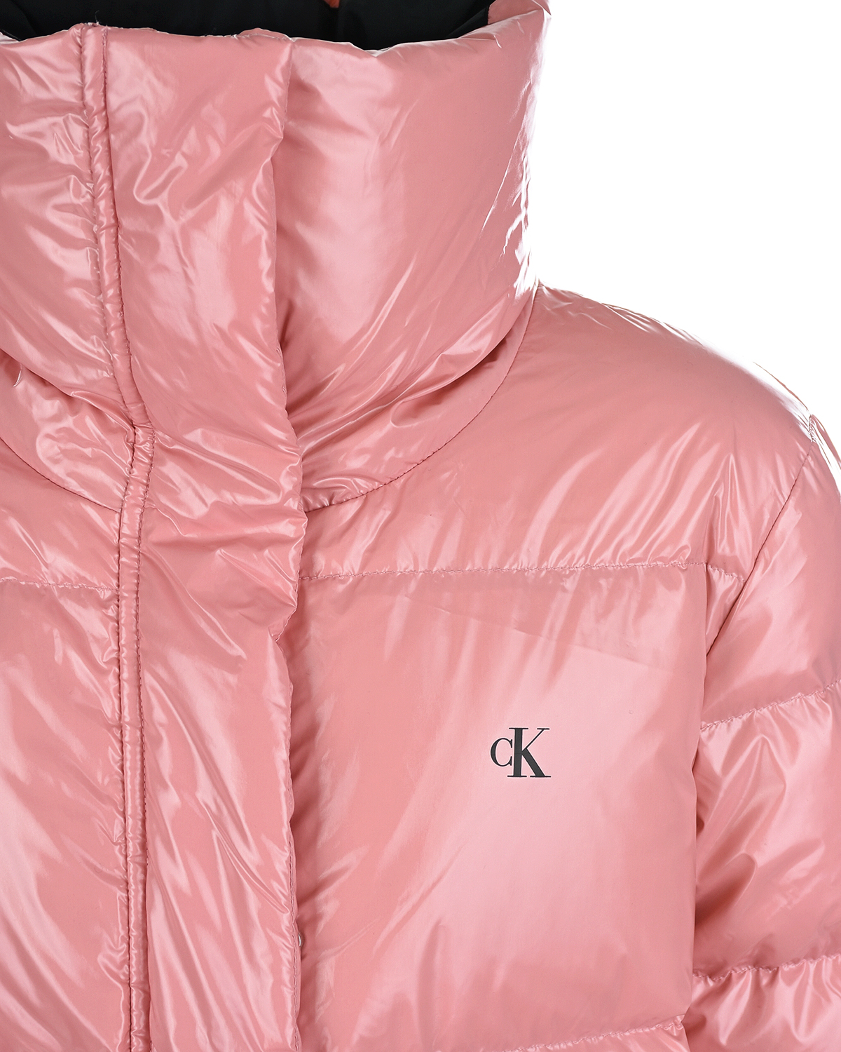 Розовое пальто-пуховик Calvin Klein детское, размер 176, цвет розовый - фото 4