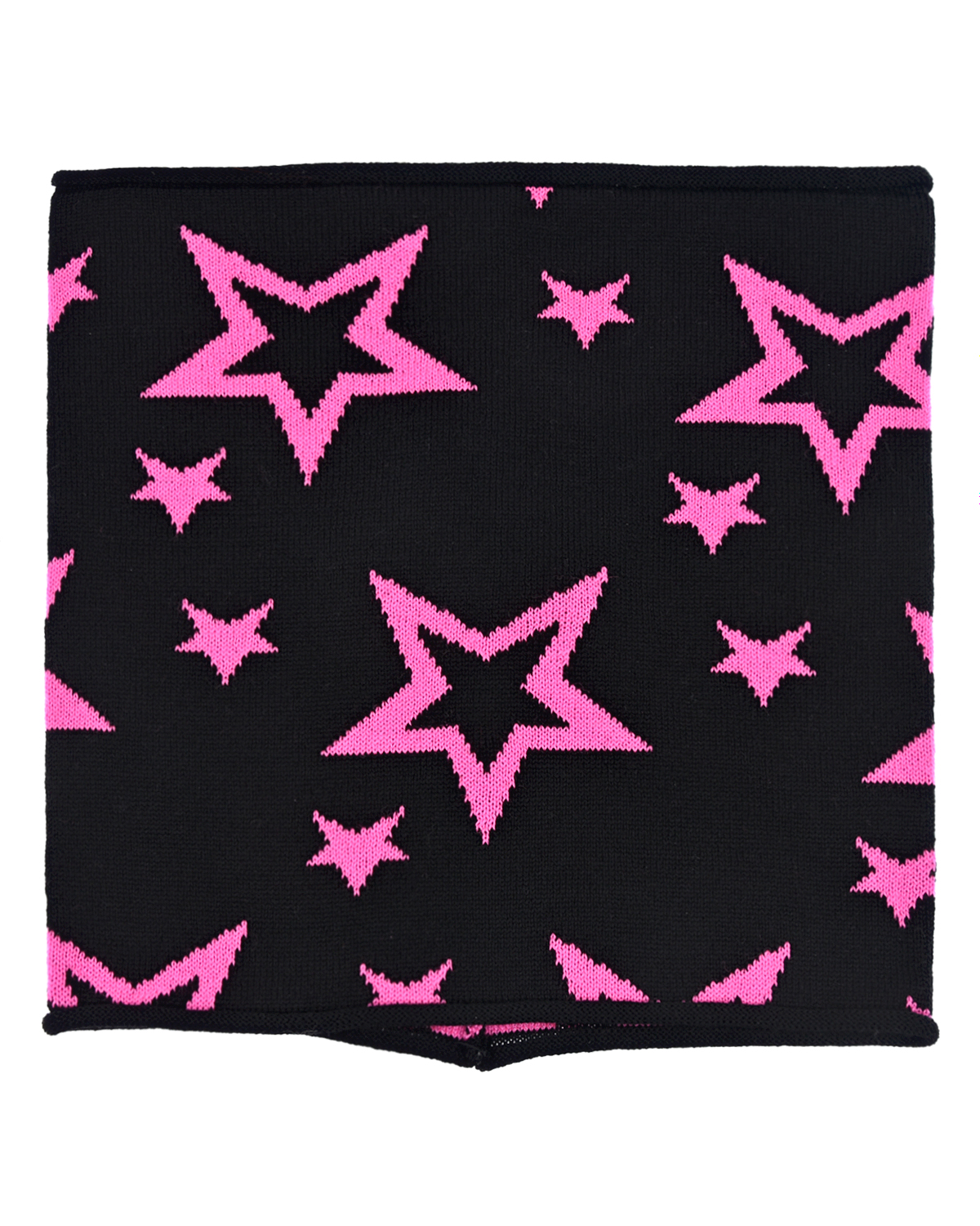 Черный шарф-ворот с розовыми звездами Catya детский, размер unica - фото 2