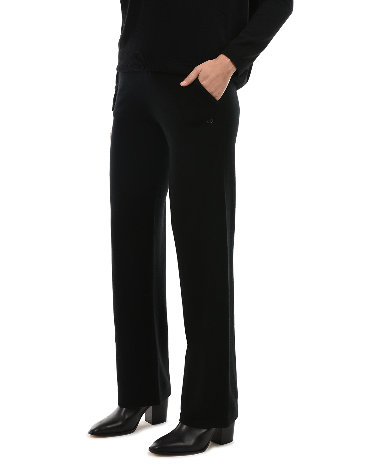 Черные брюки с поясом на кулиске Chinti&Parker, размер 38, цвет черный - фото 8