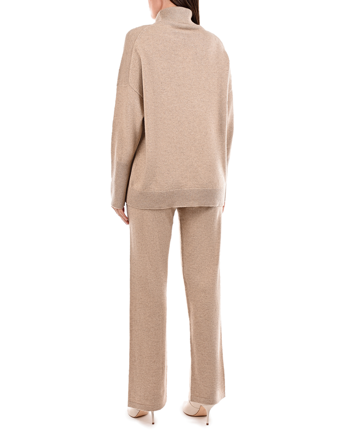 Бежевые брюки с поясом на кулиске Chinti&Parker, размер 38, цвет бежевый - фото 4