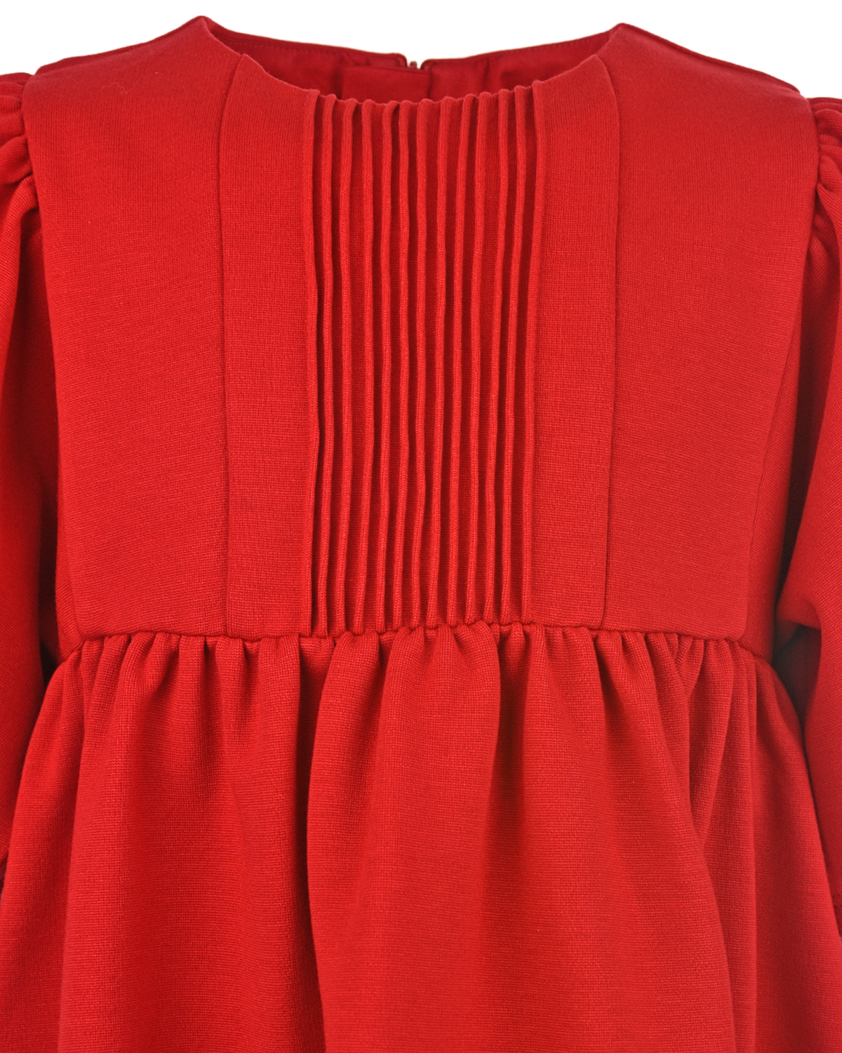 Красное платье с вышитой отделкой рукавов Chloe детское, размер 116, цвет красный - фото 3