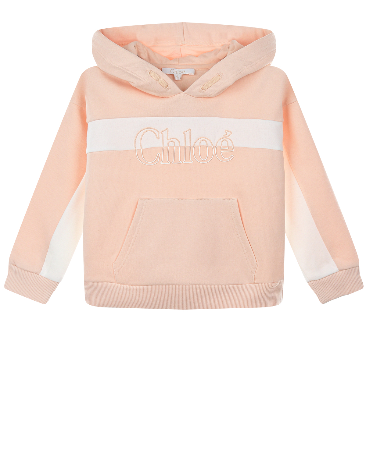 

Толстовка-худи с отделкой в полоску Chloe детская, Розовый, Толстовка-худи с отделкой в полоску Chloe детская