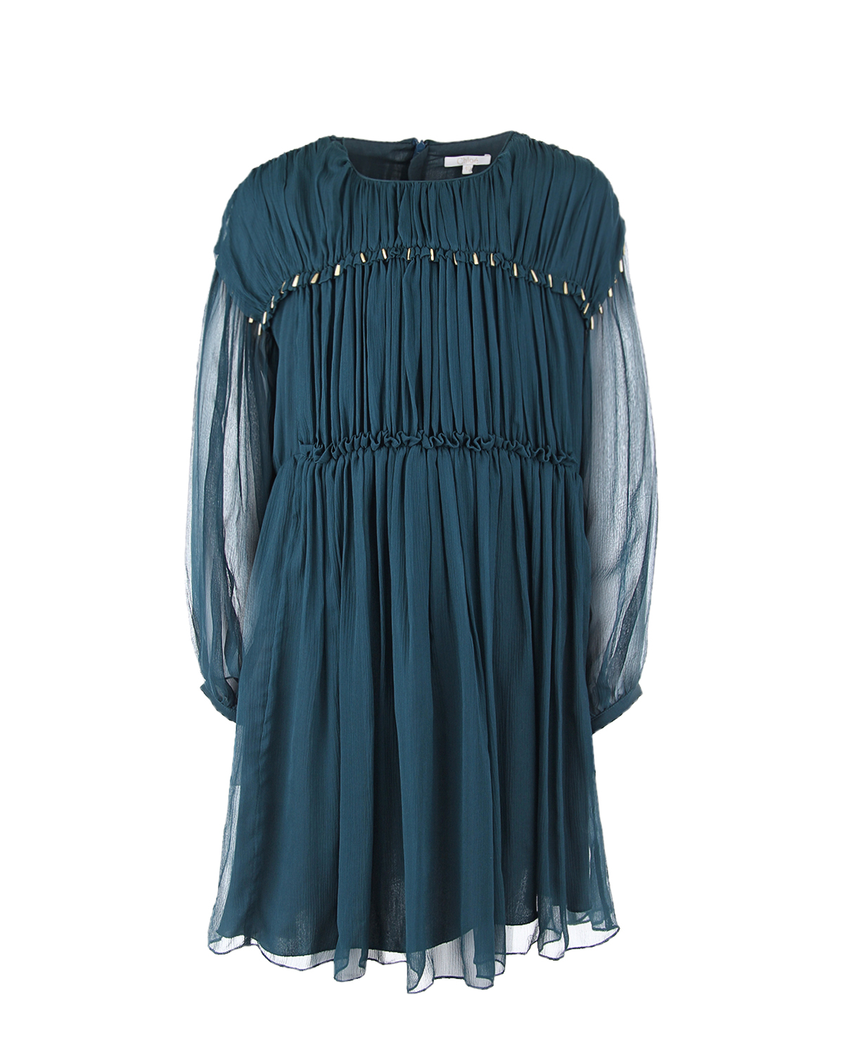 Шифоновое платье с декором Chloe детское, размер 140, цвет синий - фото 1