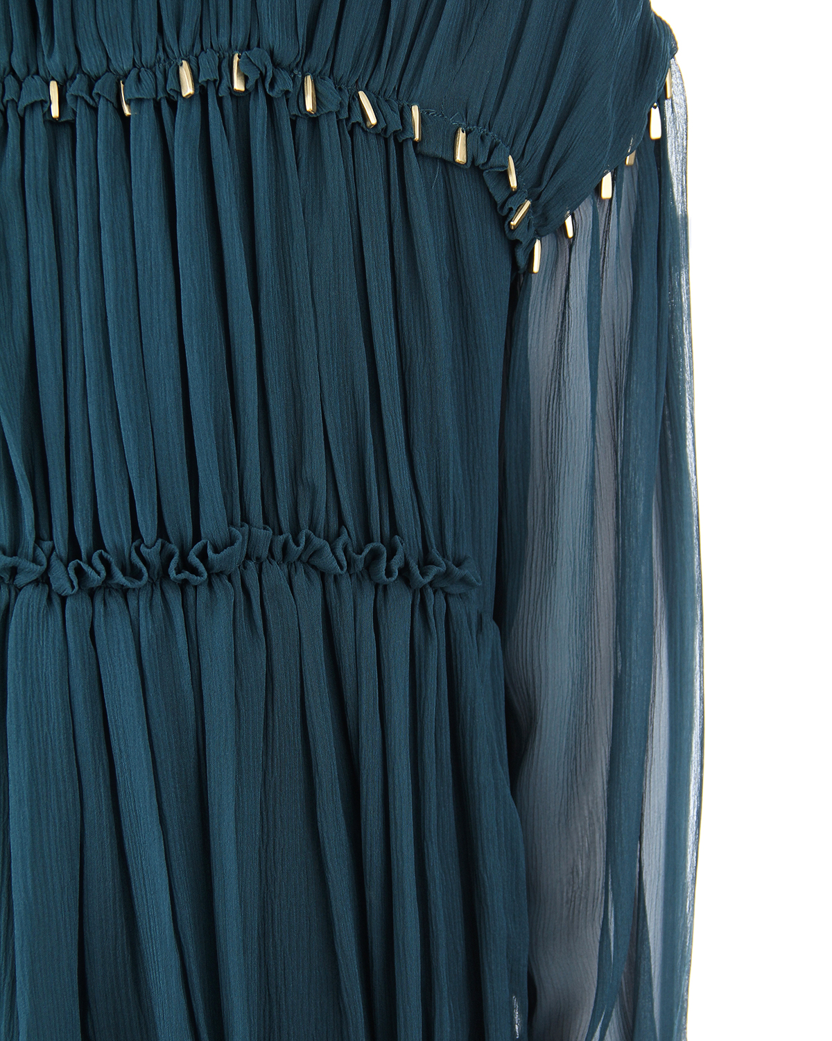 Шифоновое платье с декором Chloe детское, размер 140, цвет синий - фото 4