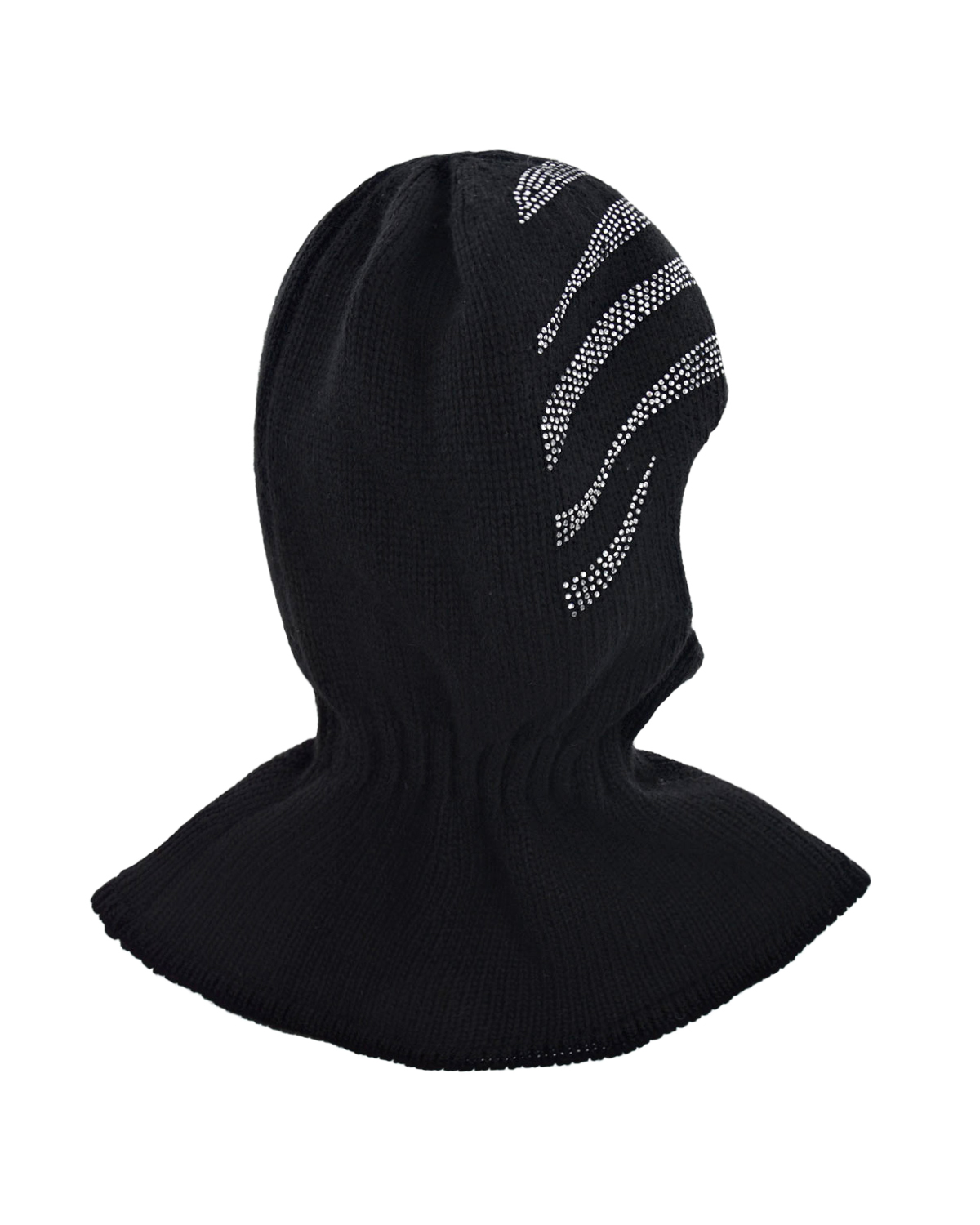 Черная шапка-шлем со стразами Chobi детская, размер 52/54, цвет черный - фото 1