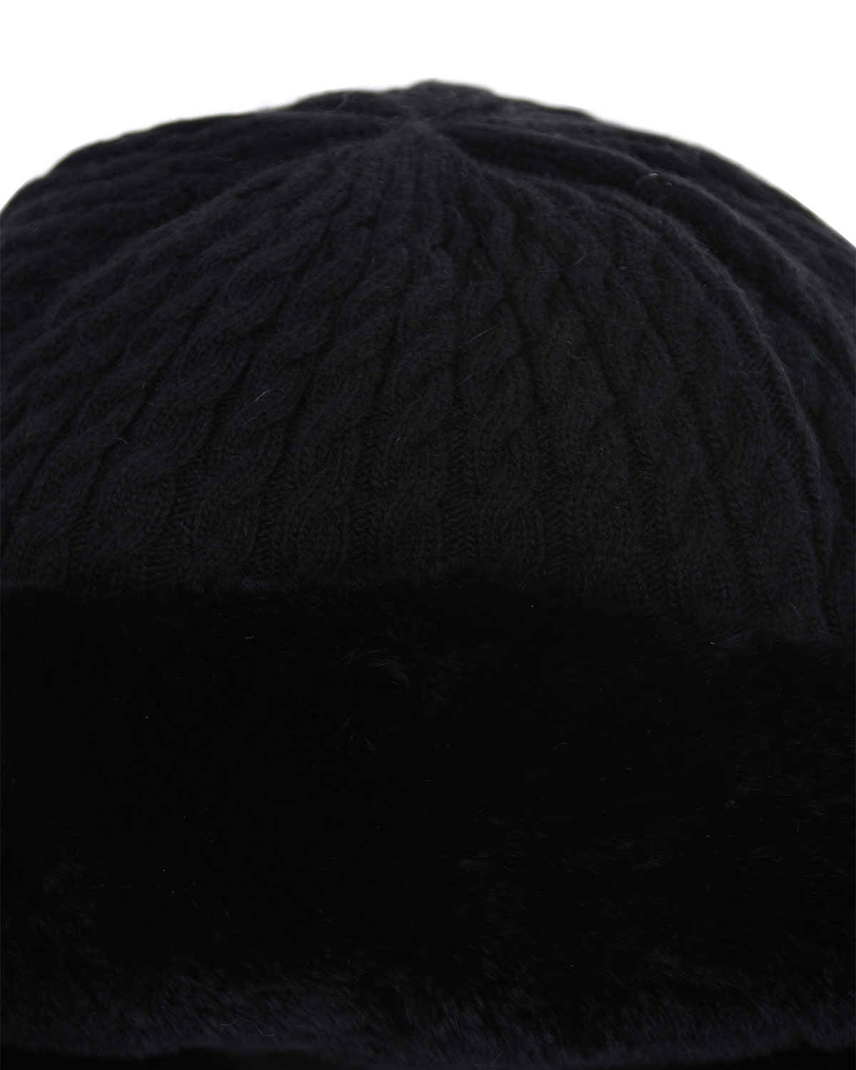 Черная шапка-ушанка с меховой отделкой Chobi детская, размер 51/53, цвет черный - фото 4