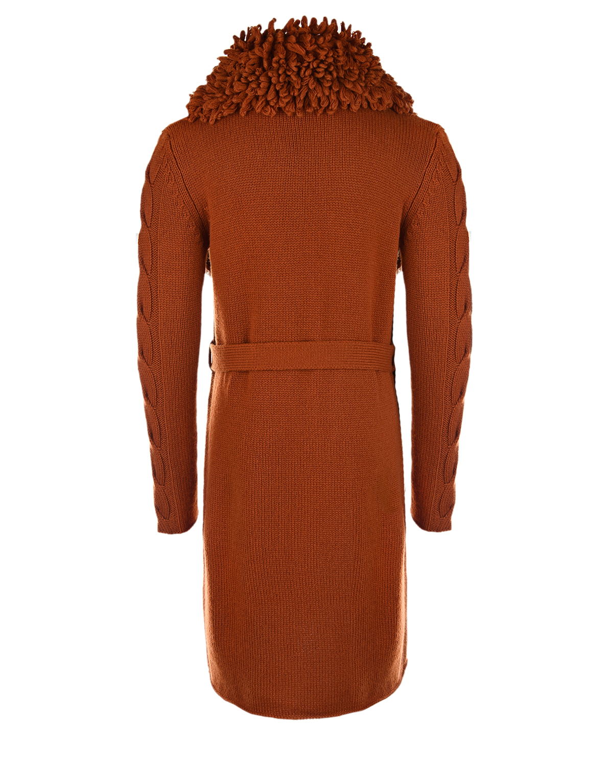 Вязаное пальто из кашемира Dolce&Gabbana детское, размер 140, цвет оранжевый - фото 2
