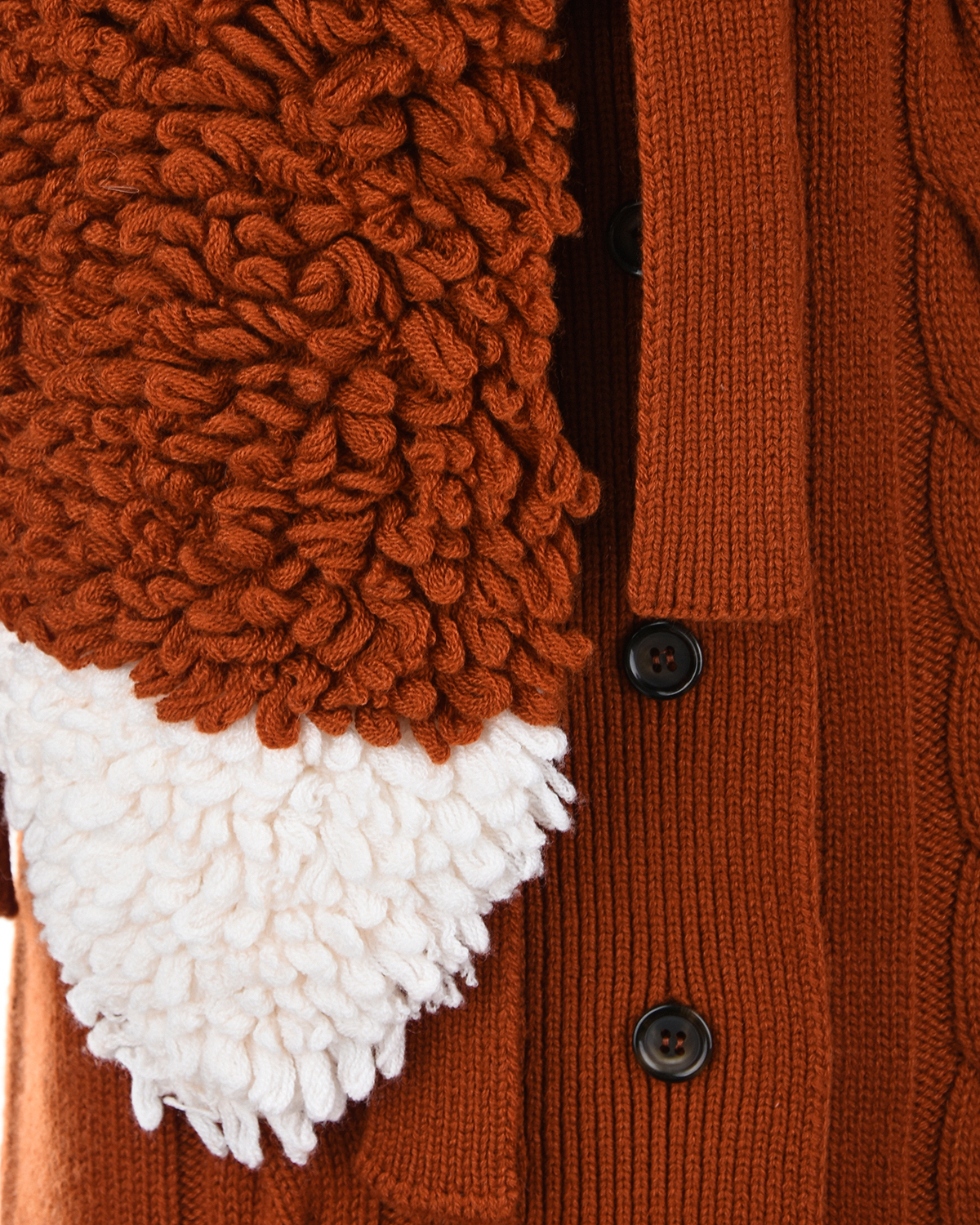 Вязаное пальто из кашемира Dolce&Gabbana детское, размер 140, цвет оранжевый - фото 4