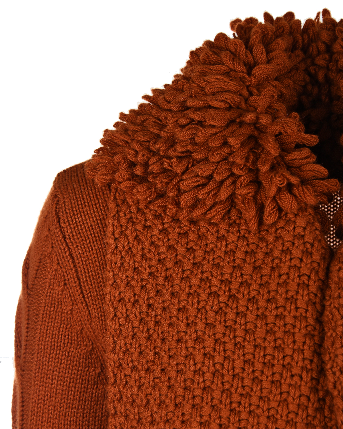 Вязаное пальто из кашемира Dolce&Gabbana детское, размер 140, цвет оранжевый - фото 5