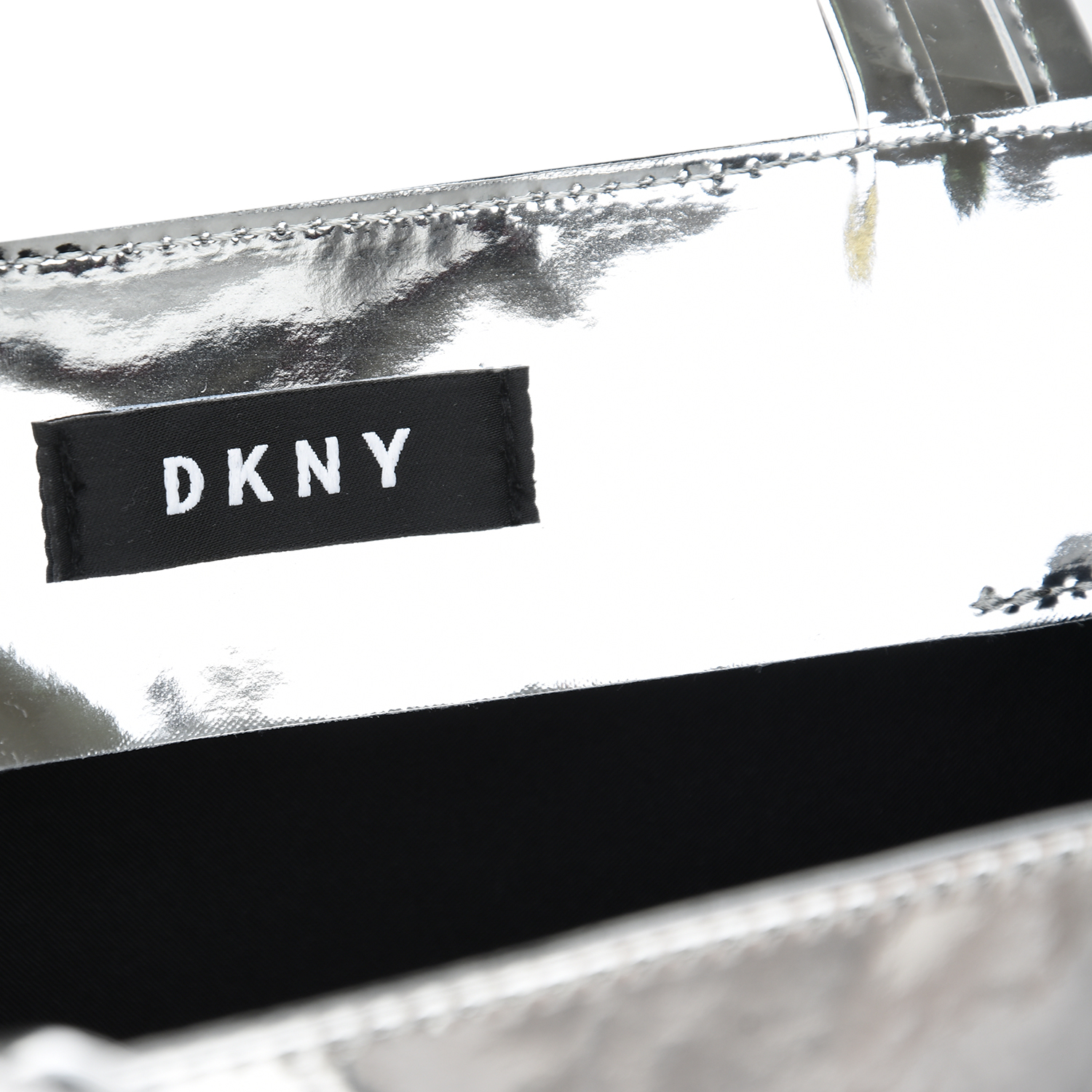Серебристая сумка с логотипом, 28x33x10 см DKNY детская, размер unica, цвет нет цвета - фото 5