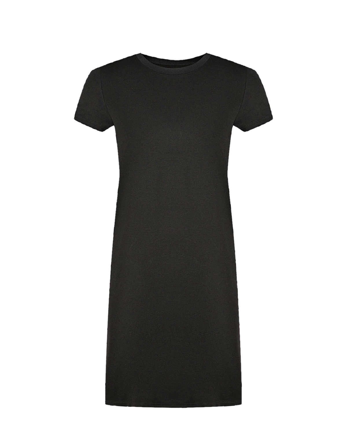 Черное платье с буквенным принтом DKNY детское, размер 140, цвет черный - фото 3