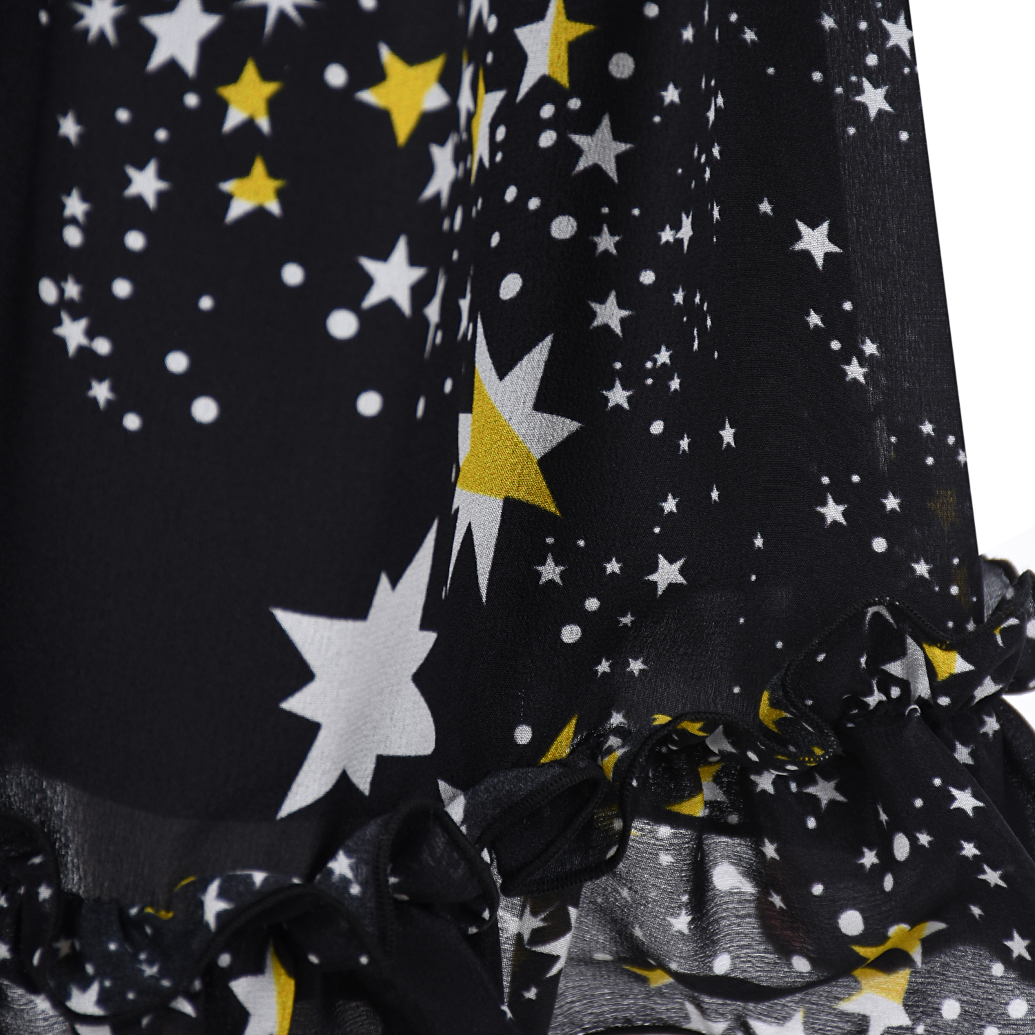 Шелковое платье с принтом "космос" Dan Maralex детское, размер 104, цвет нет цвета - фото 4