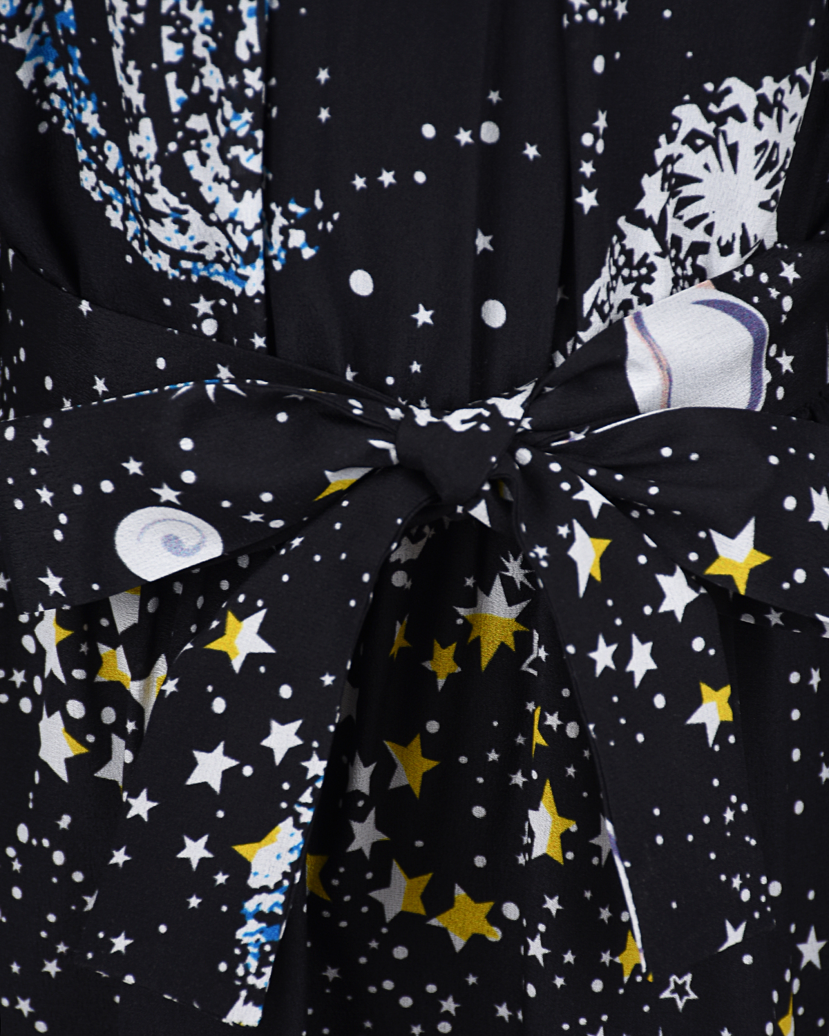 Шелковое платье с принтом "космос" Dan Maralex детское, размер 104, цвет нет цвета - фото 5