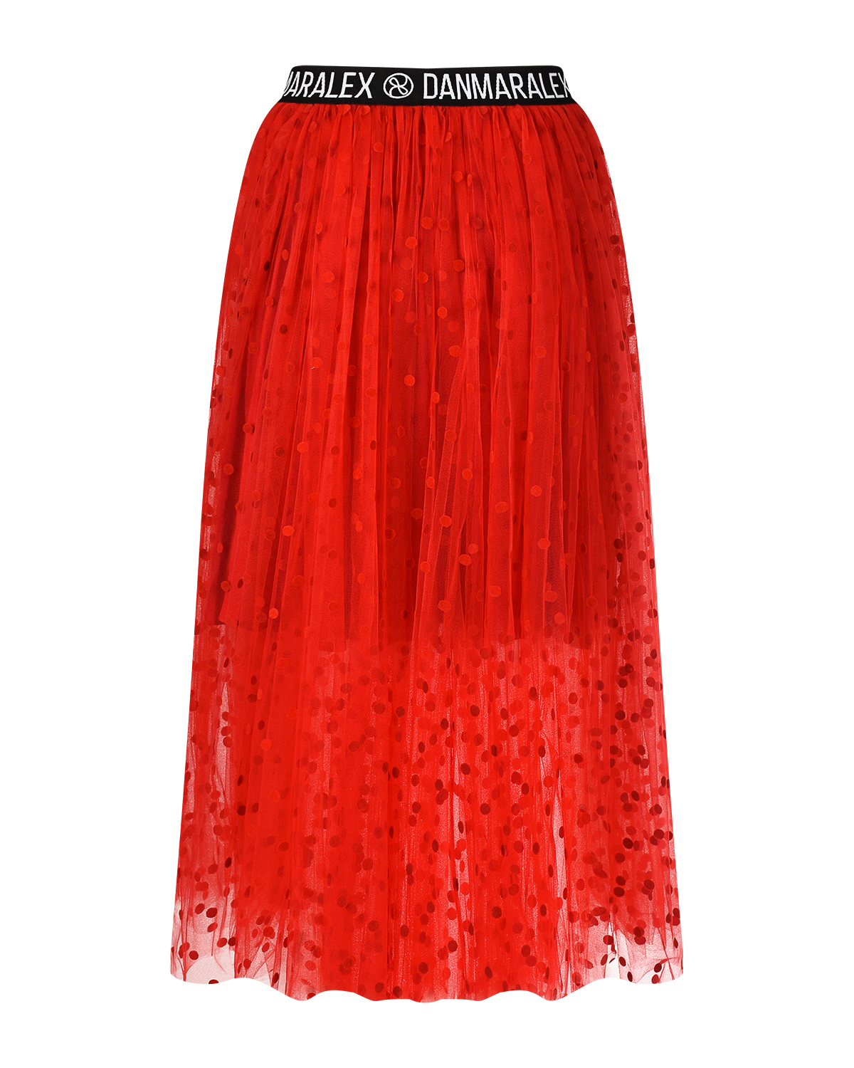 Красная юбка в горошек Dan Maralex, размер 42, цвет красный