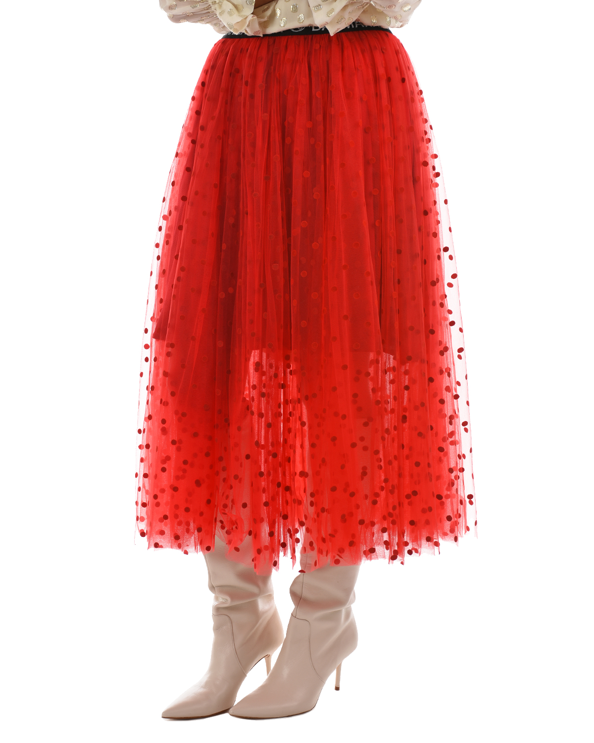 Красная юбка в горошек Dan Maralex, размер 42, цвет красный - фото 7