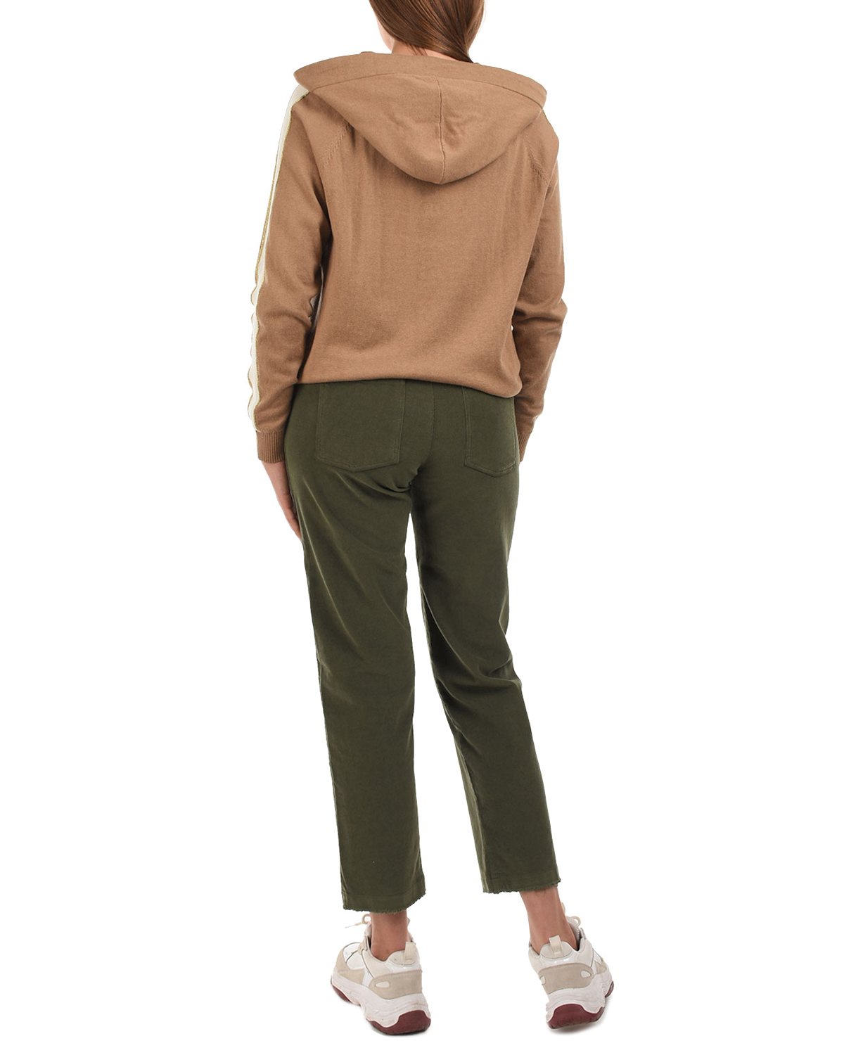 Вельветовые брюки оливкового цвета Deha, размер 44 - фото 4