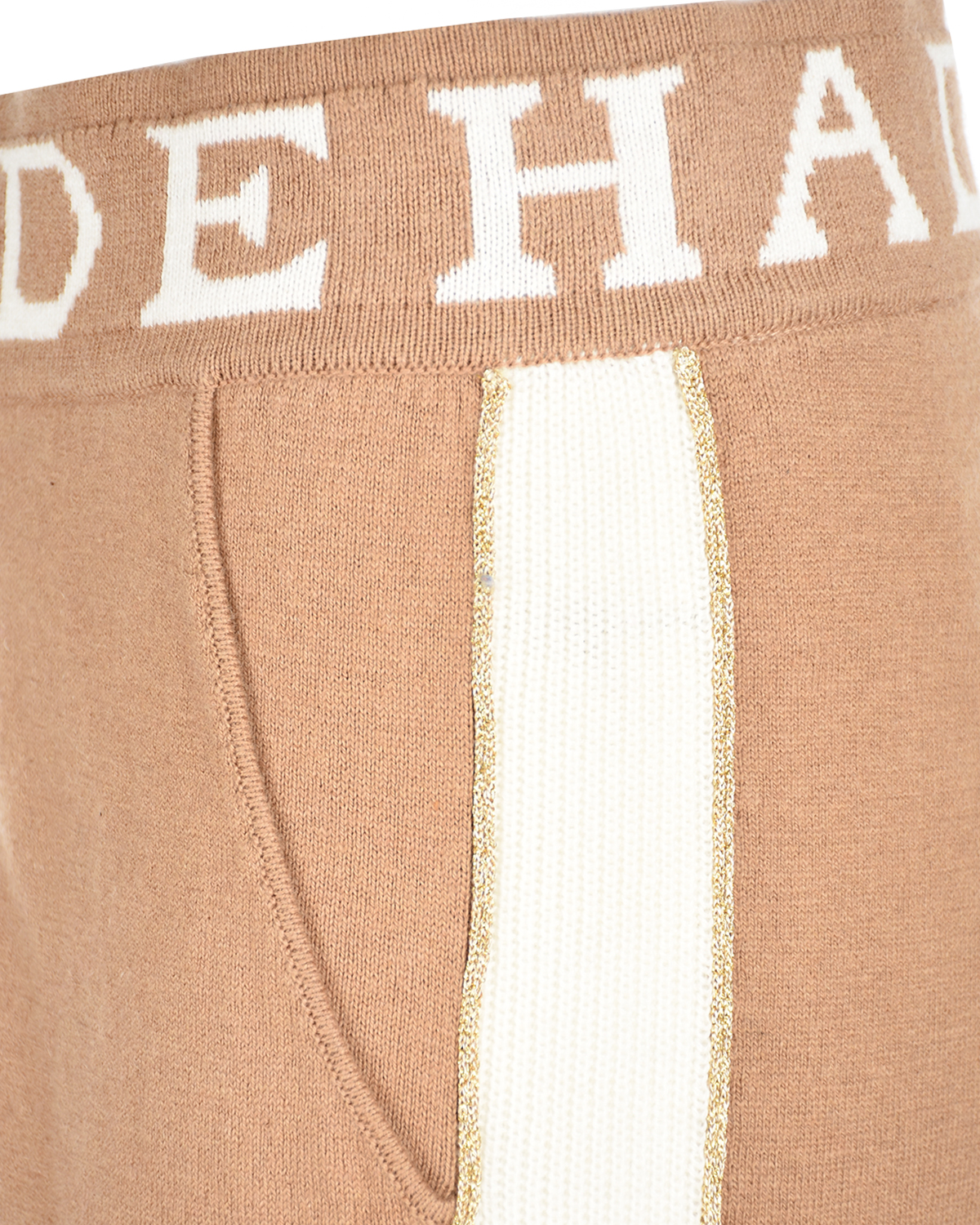 Бежевые брюки с логотипом на поясе Deha, размер 40, цвет бежевый - фото 3