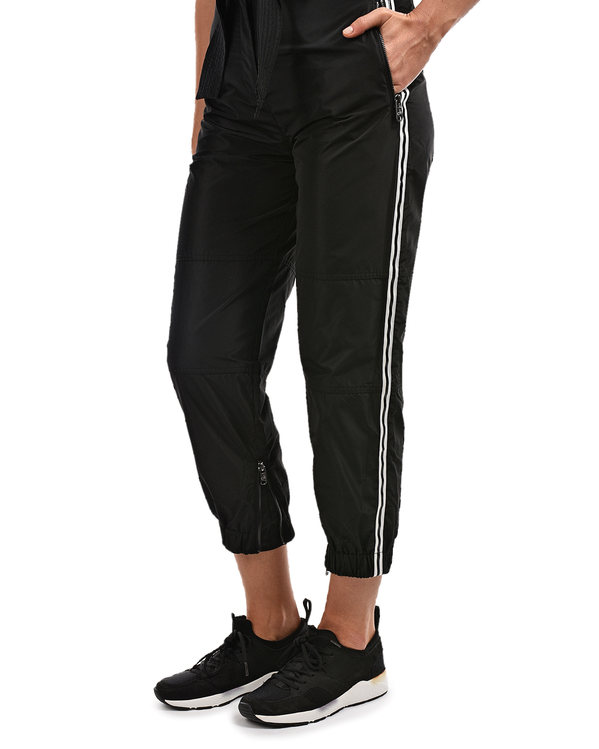 Черные брюки с широким поясом Deha, размер 40, цвет черный - фото 7
