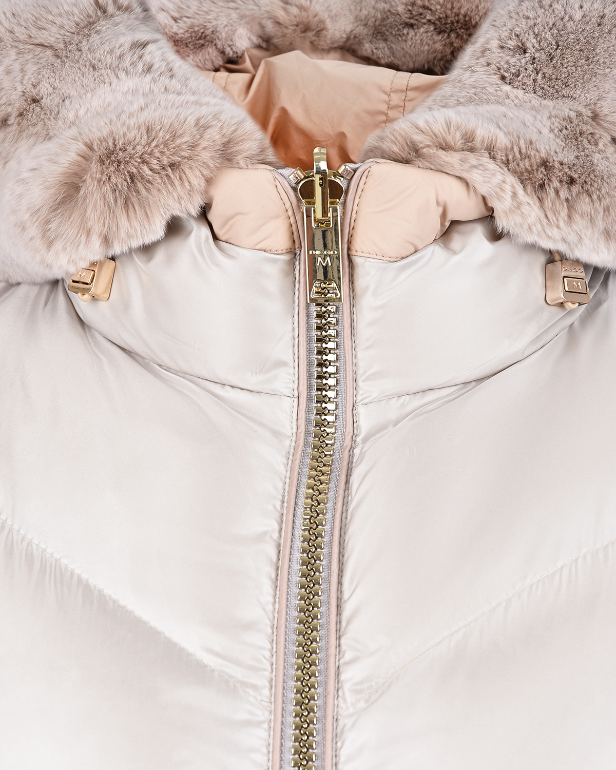Пуховое пальто-миди Diego M, размер 40, цвет кремовый - фото 10