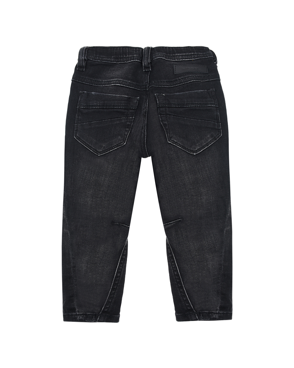 Потертые джинсы с поясом на резинке Diesel детские, размер 86, цвет серый - фото 2