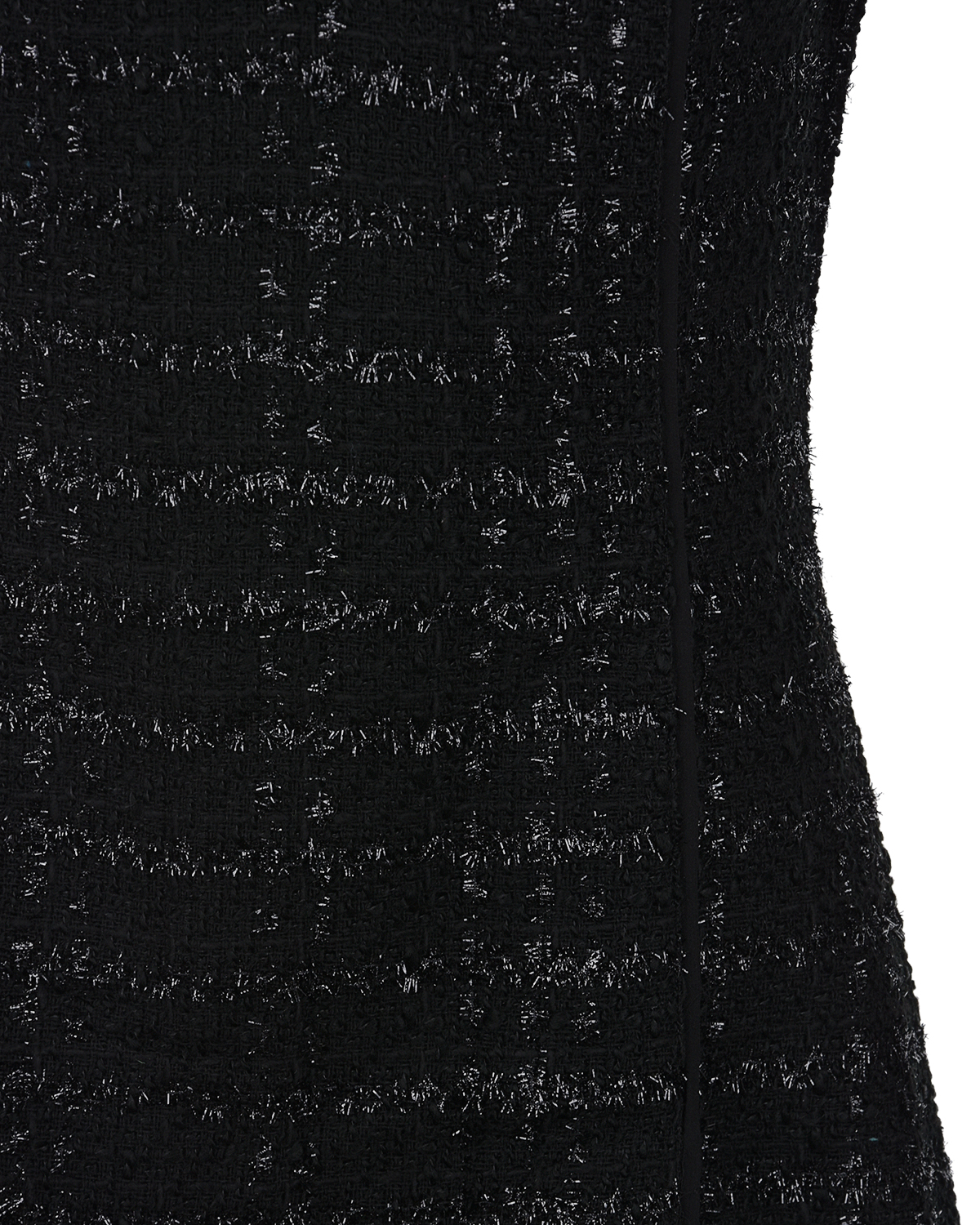 Черное платье из твида и денима Diesel детское, размер 128, цвет черный - фото 4