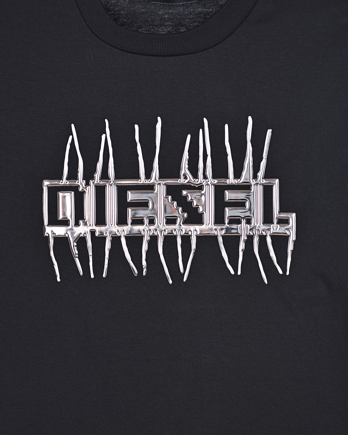 Черная футболка с логотипом Diesel детская, размер 128, цвет черный - фото 3