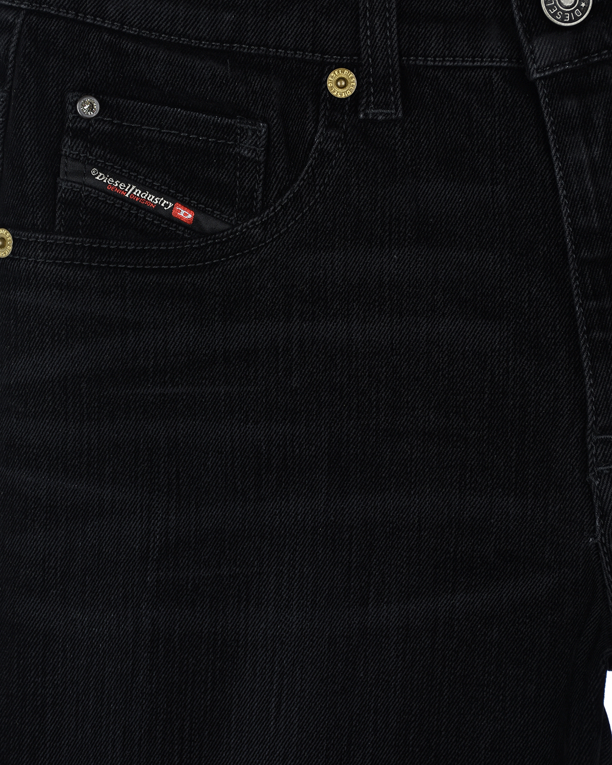 Черные джинсы для девочек Diesel детские, размер 176, цвет черный - фото 3