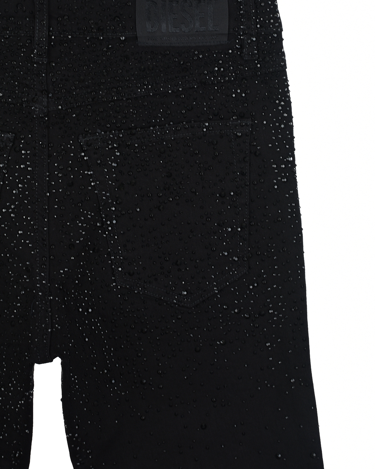 Черные джинсы со стразами Diesel детские, размер 176, цвет черный - фото 3