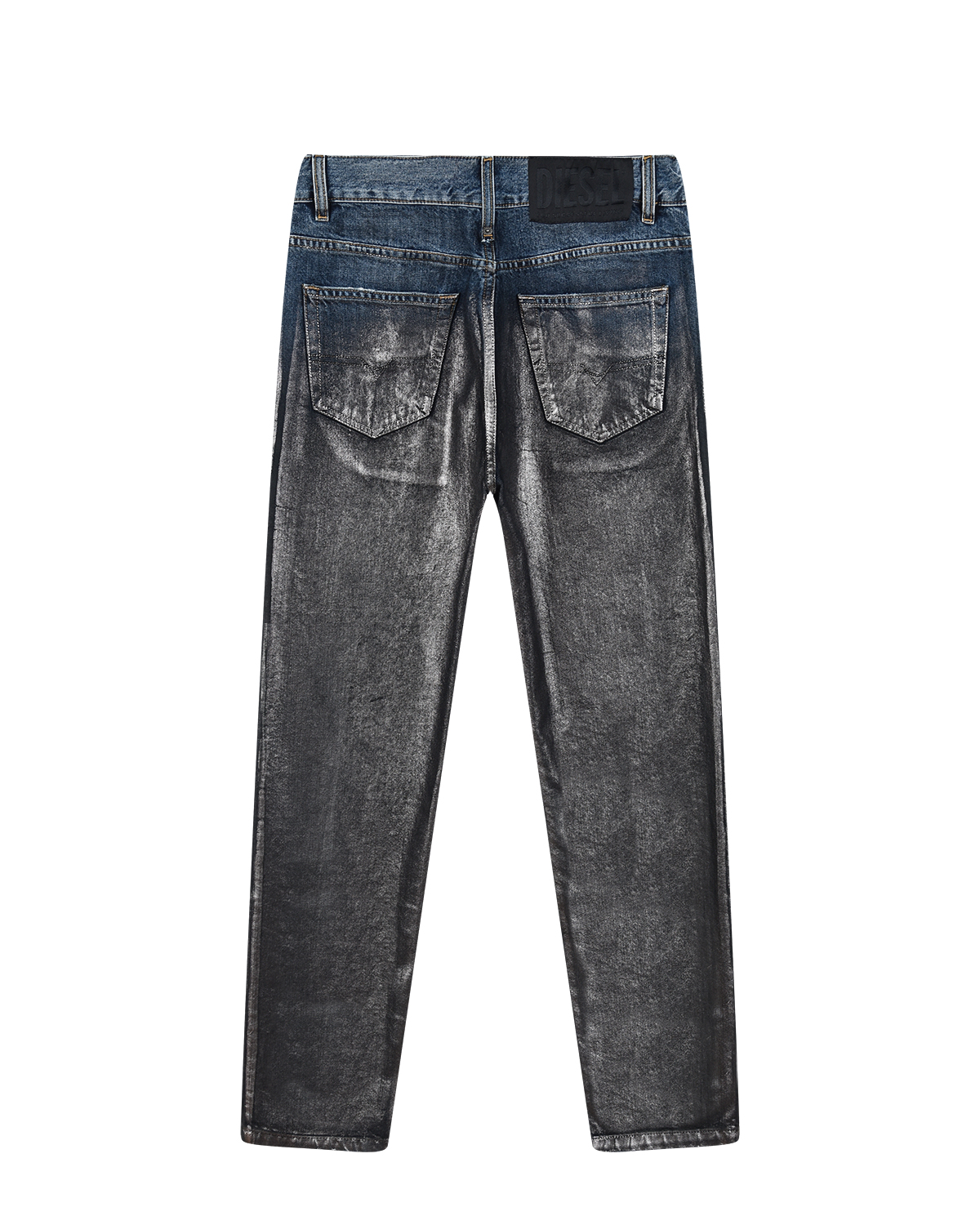 Серые джинсы с принтом "Enjoy" Diesel детские, размер 128, цвет серый - фото 2