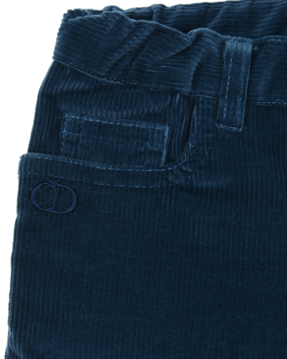 Вельветовые брюки с поясом на резинке Dior детские, размер 86, цвет нет цвета - фото 3