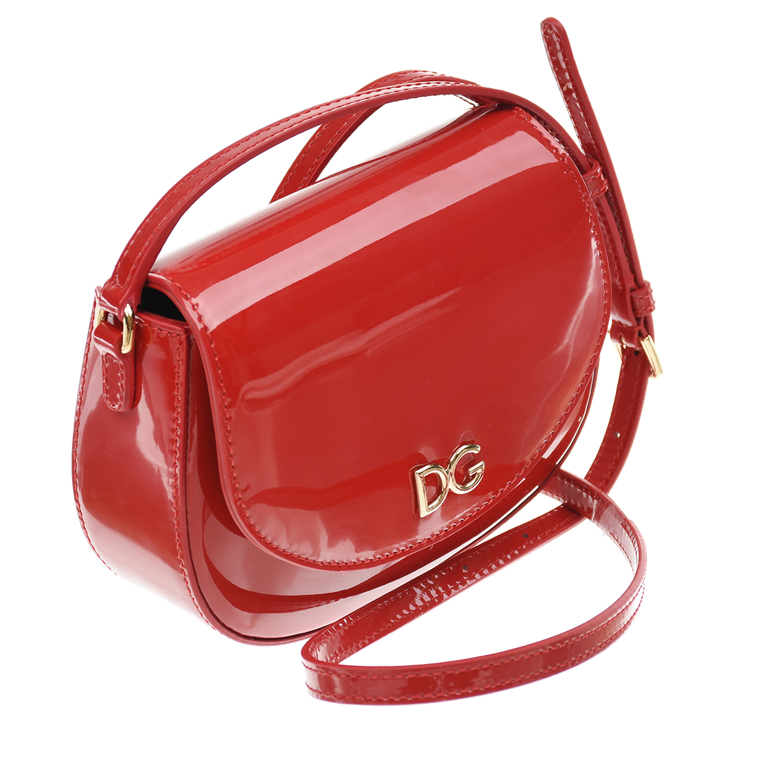 Красная сумка из лакированной кожи, 16x10x5 см Dolce&Gabbana детская, размер unica, цвет красный - фото 3