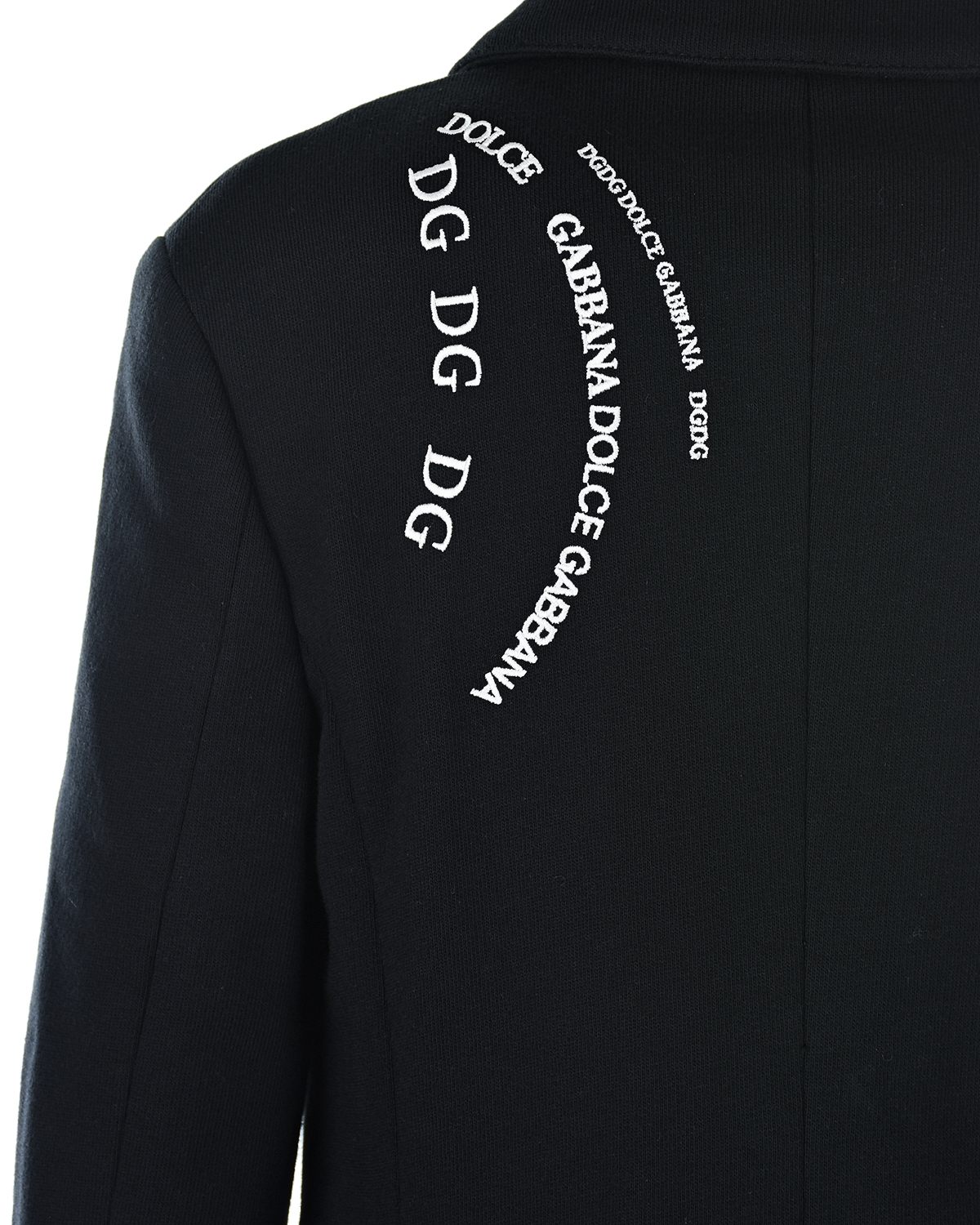 Однобортный пиджак из джерси с вышитым логотипом Dolce&Gabbana детский, размер 116, цвет черный - фото 9