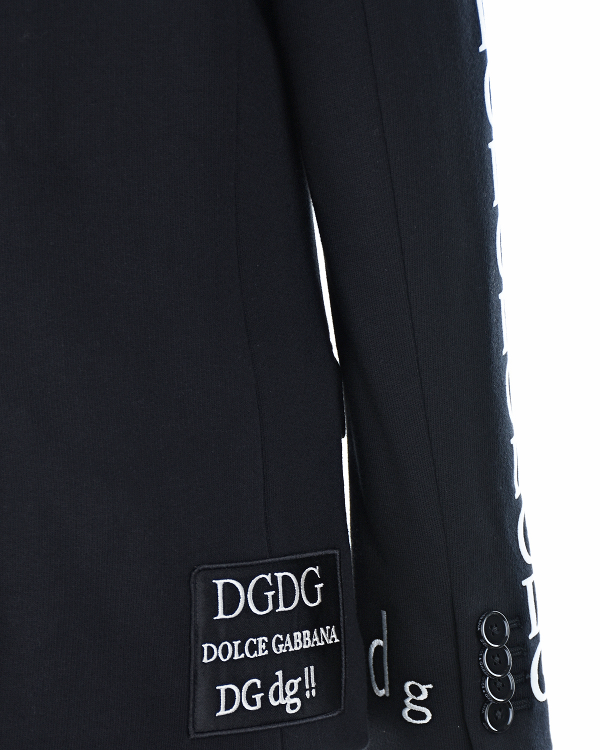Однобортный пиджак из джерси с вышитым логотипом Dolce&Gabbana детский, размер 116, цвет черный - фото 10