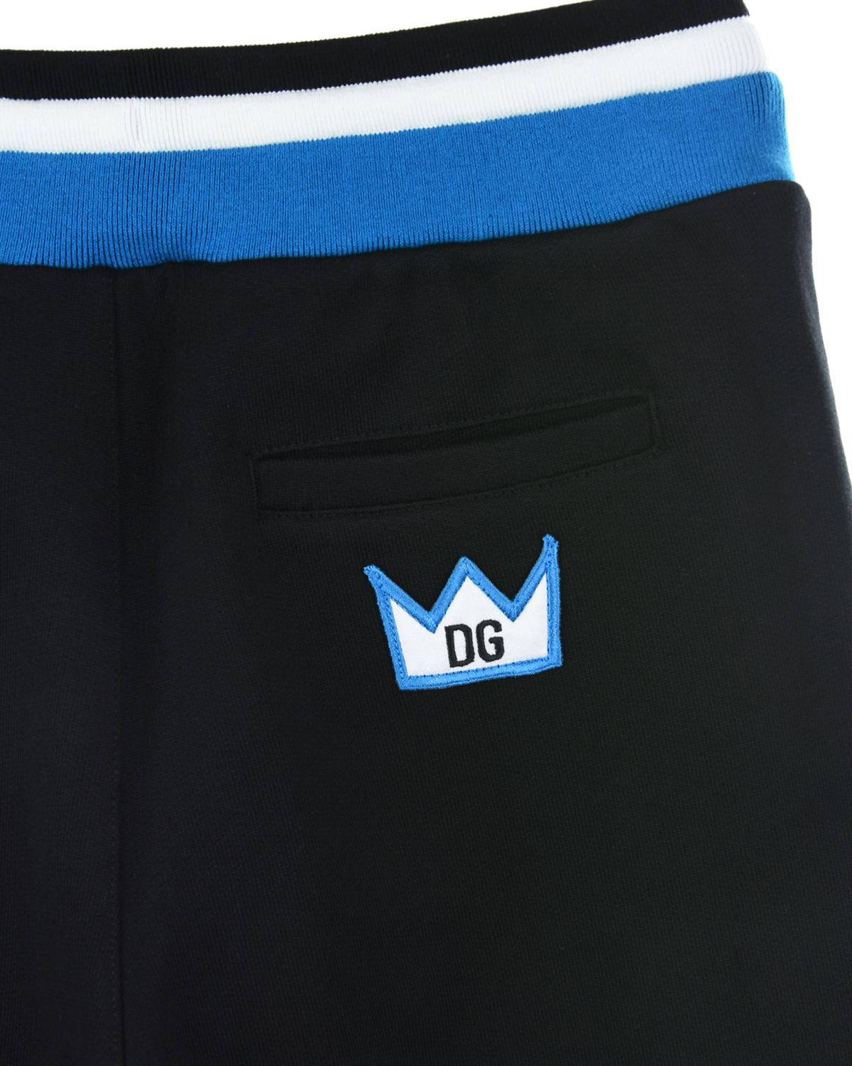 Спортивные брюки со зведочками на лампасах Dolce&Gabbana детские, размер 116, цвет синий - фото 5