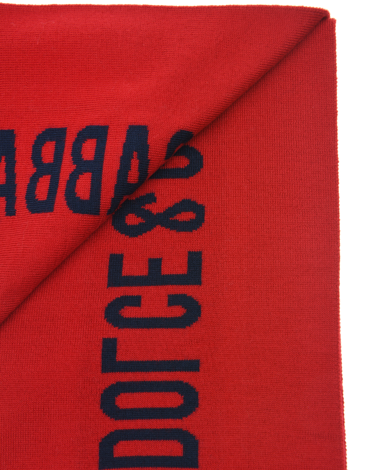 Красный шарф из шерсти с логотипом Dolce&Gabbana детский, размер L - фото 4