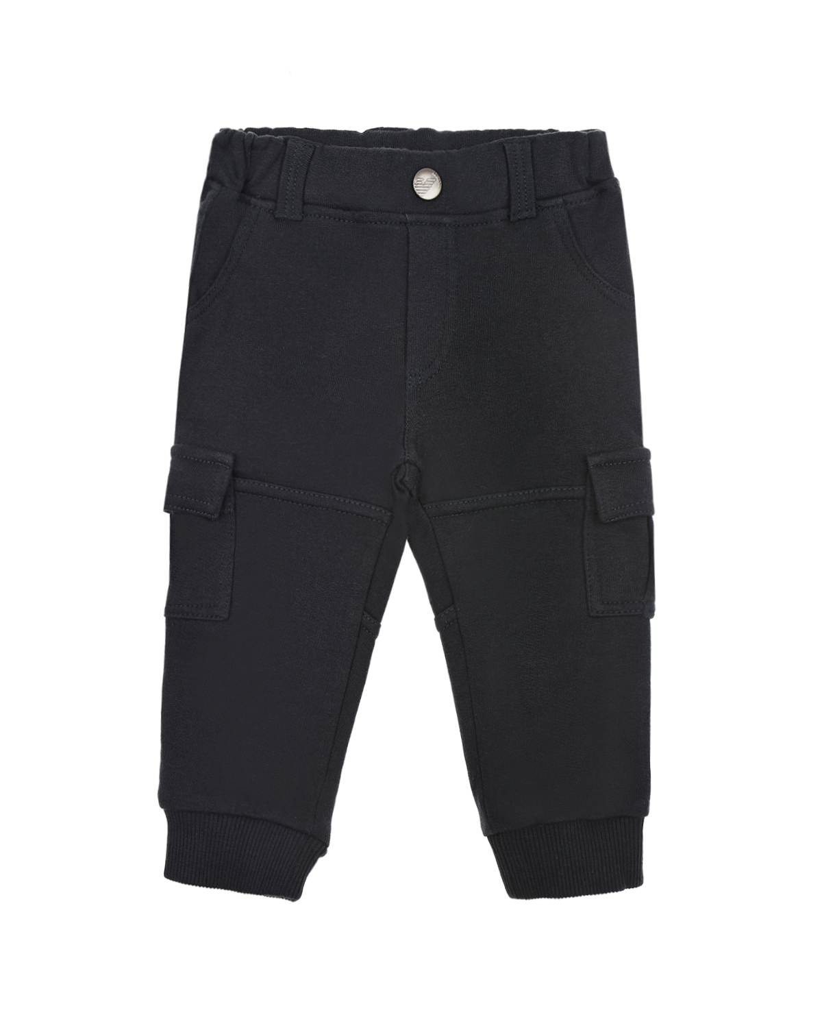 Спортивные брюки с карманами карго Emporio Armani детские, размер 74, цвет синий - фото 1