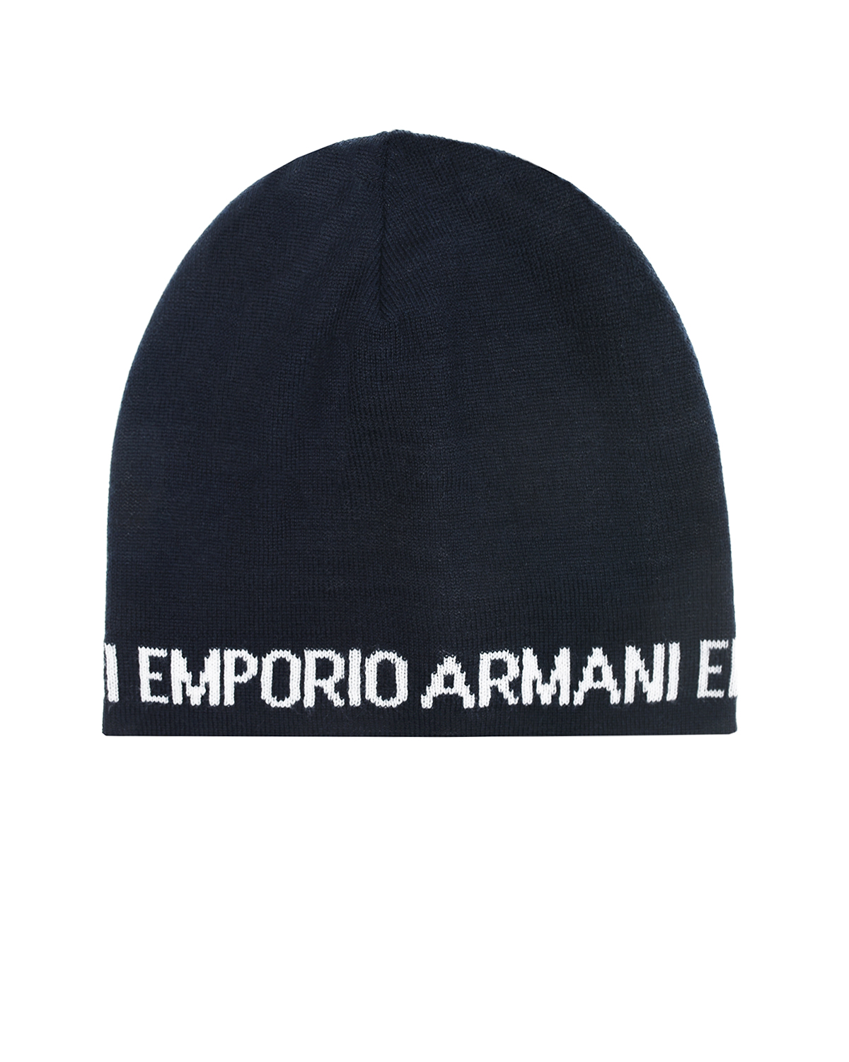 Синяя шапка с логотипом Emporio Armani детская