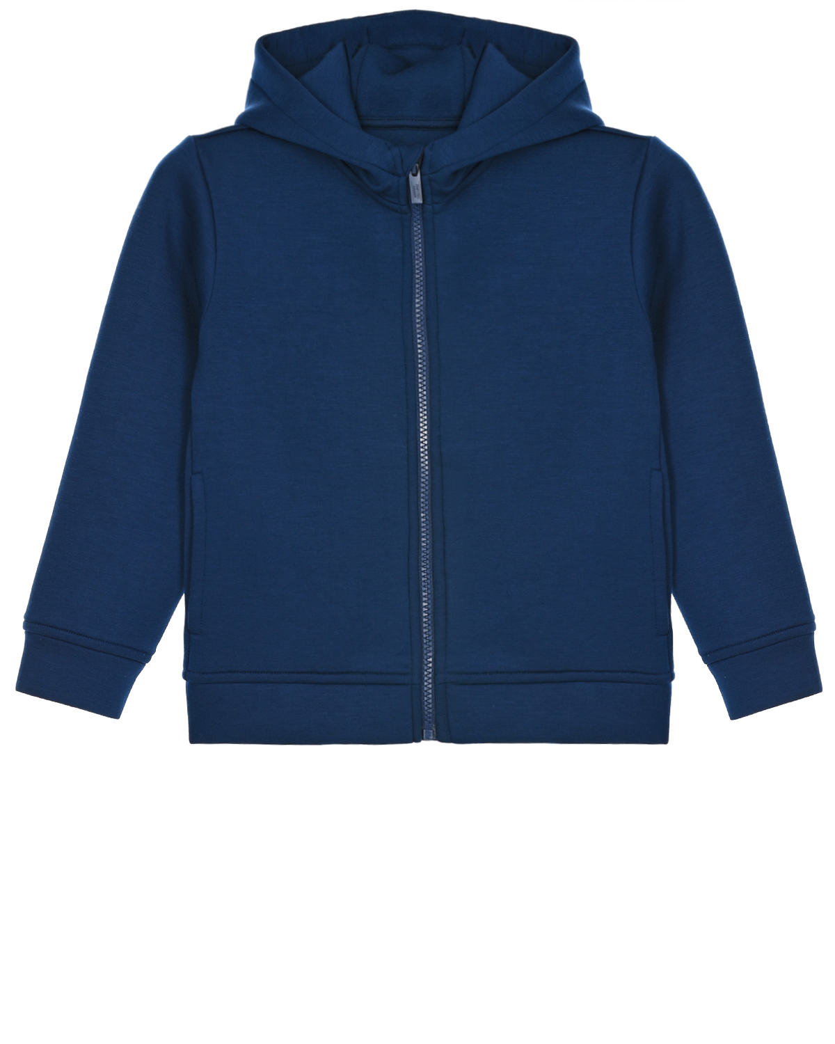Синяя куртка с бархатистым лампасом Emporio Armani детская, размер 110, цвет синий - фото 1