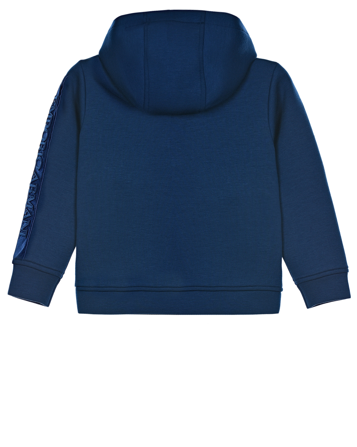 Синяя куртка с бархатистым лампасом Emporio Armani детская, размер 110, цвет синий - фото 2