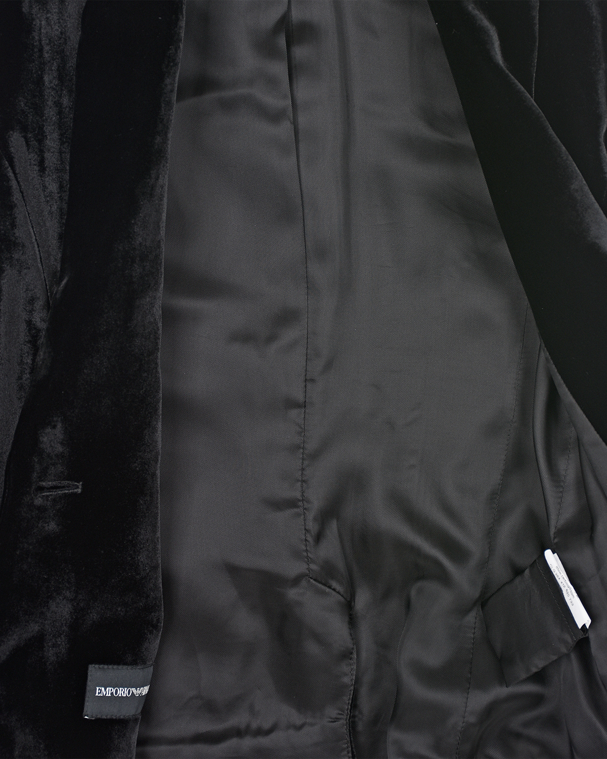 Черный бархатный пиджак Emporio Armani детский, размер 140 - фото 4