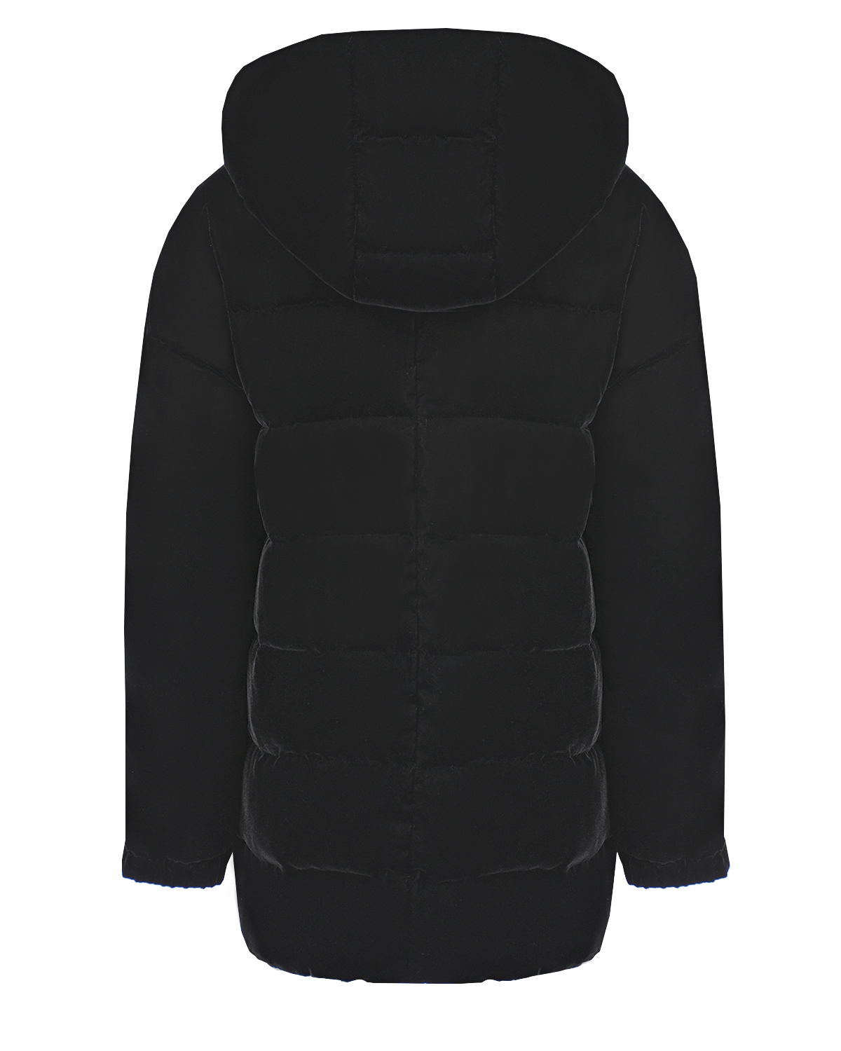 Бархатная куртка с застежкой на пуговицу Emporio Armani детская, размер 152, цвет черный - фото 2