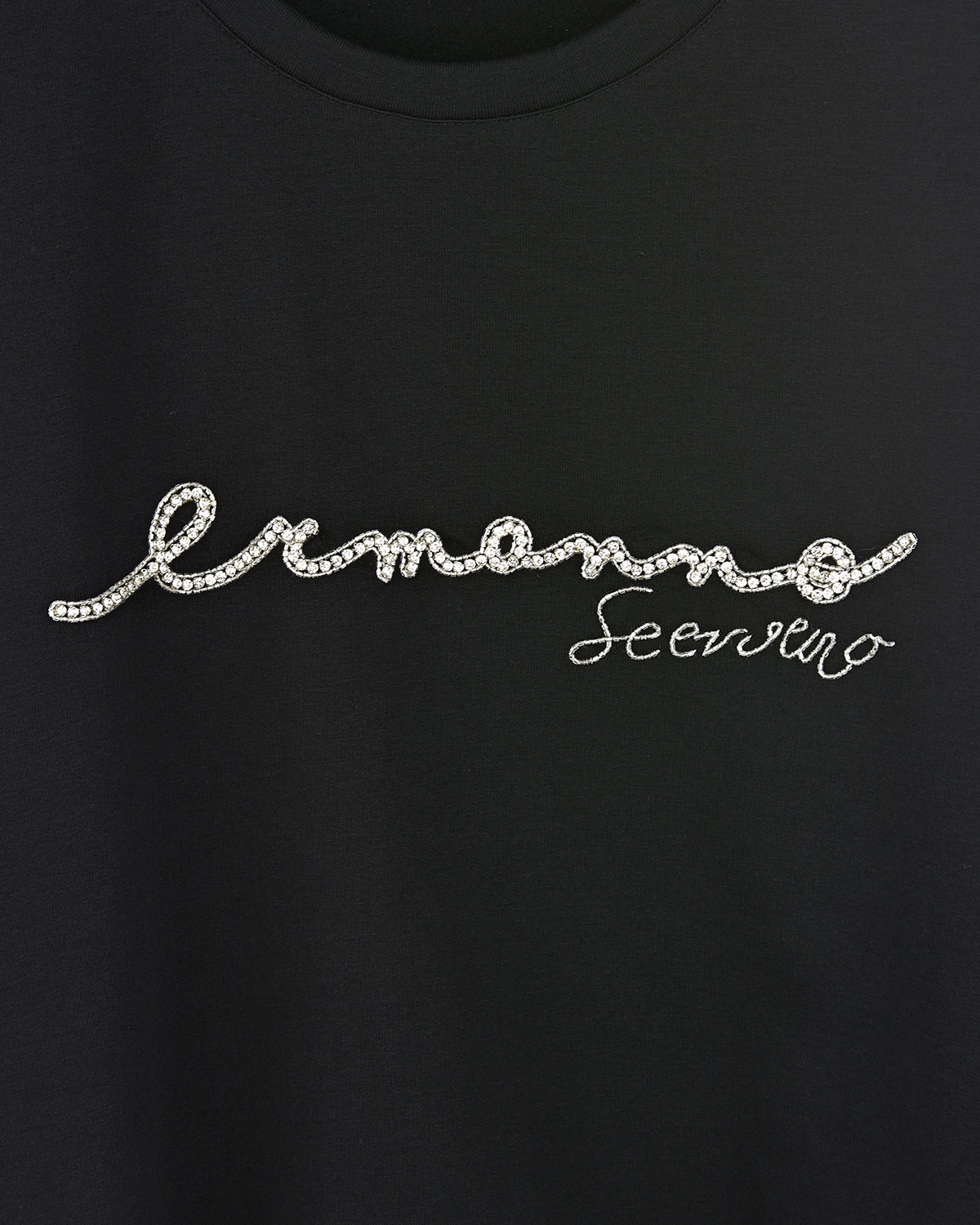 Черный свитшот свободного кроя Ermanno Scervino детский, размер 128 - фото 3