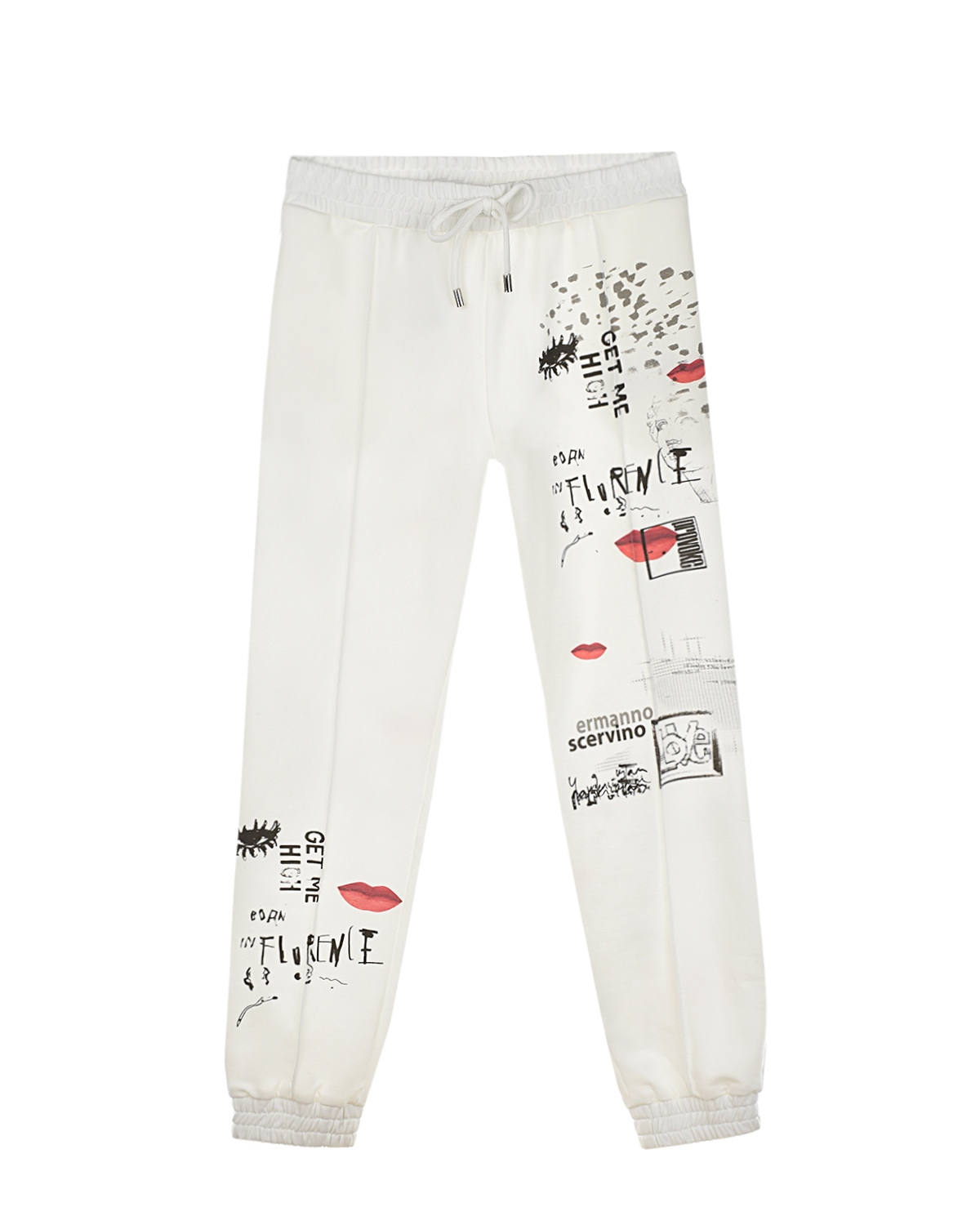 Белые спортивные брюки для девочек Ermanno Scervino детские