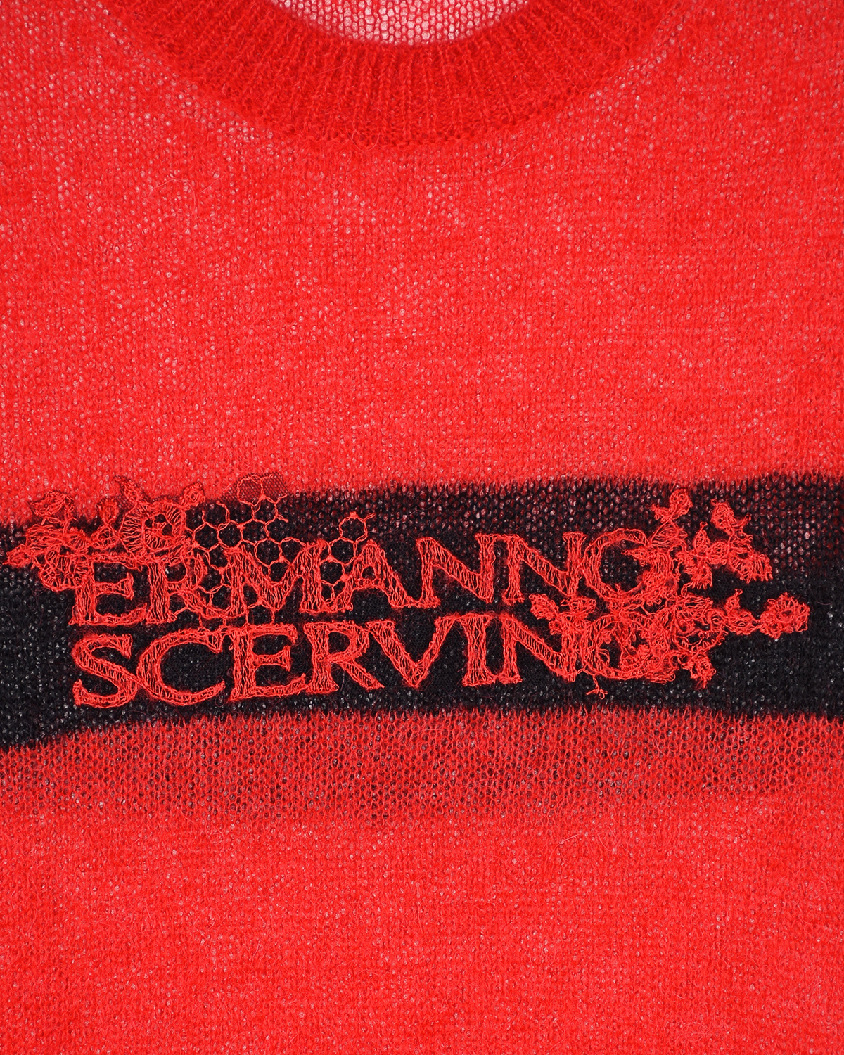 Красный джемпер с черной полосой Ermanno Scervino детский, размер 140, цвет мультиколор - фото 3