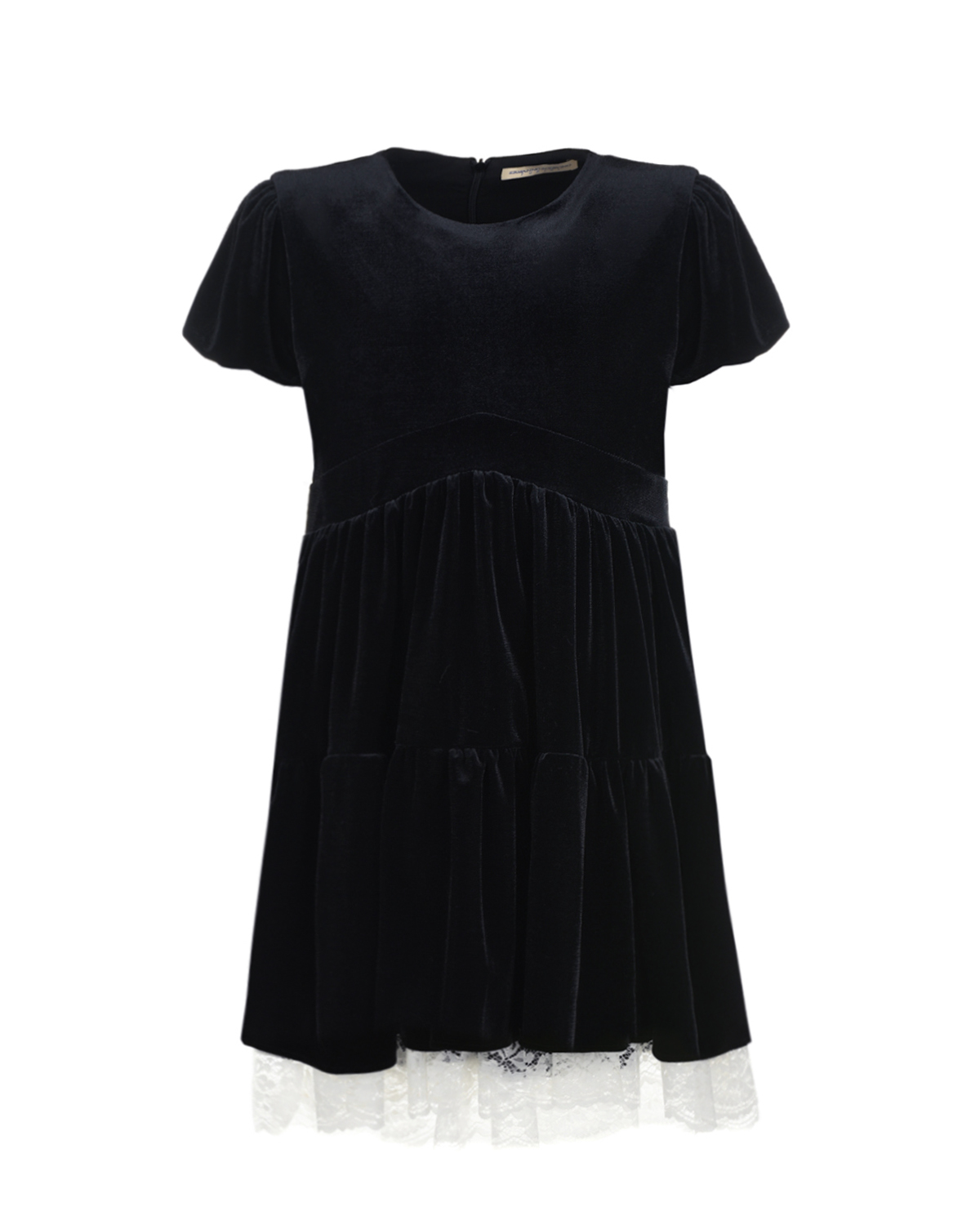 Черное бархатное платье Ermanno Scervino детское, размер 116, цвет черный - фото 1