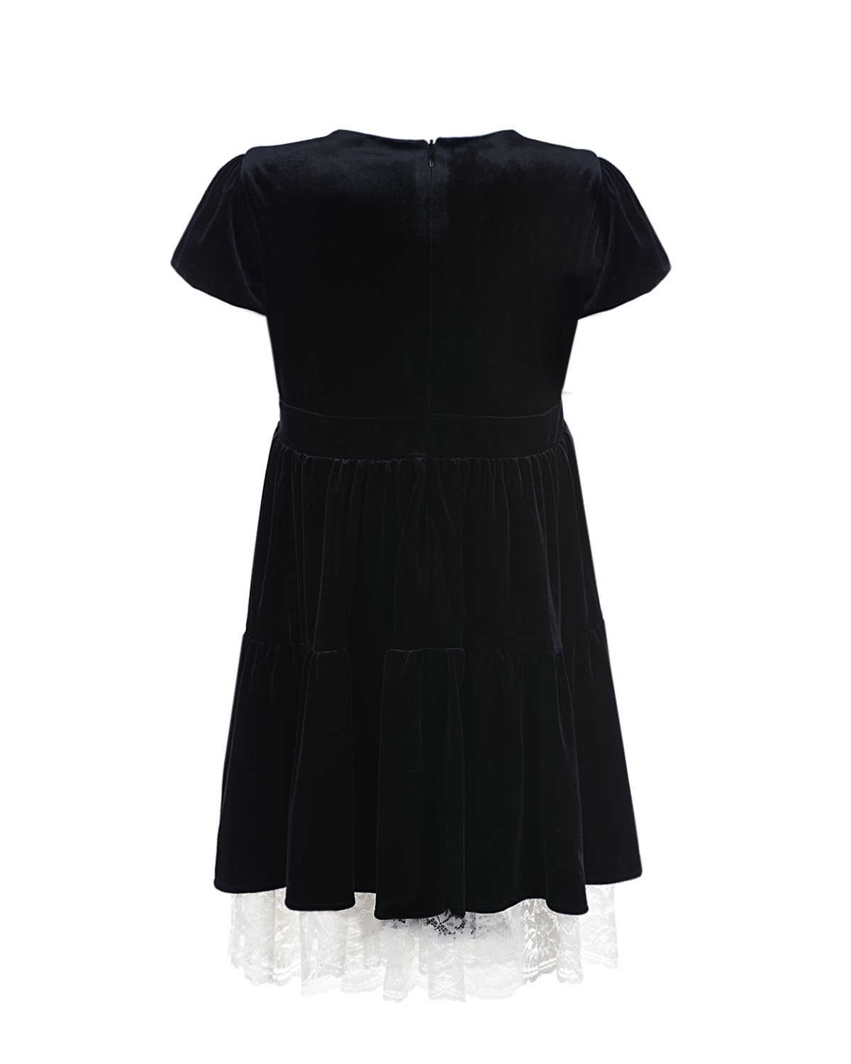 Черное бархатное платье Ermanno Scervino детское, размер 116, цвет черный - фото 2